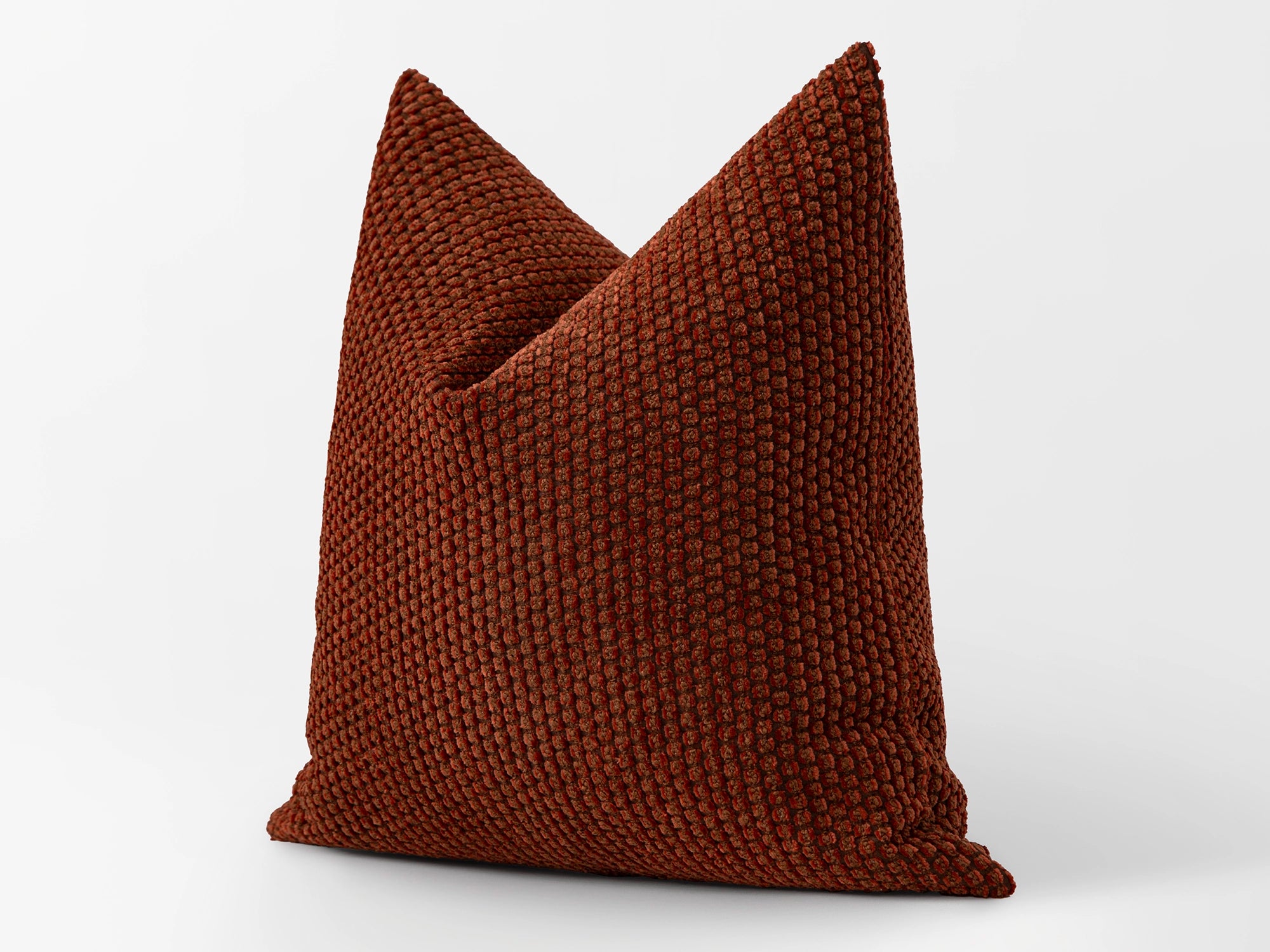Rust Dotted Textured Pillow Cover