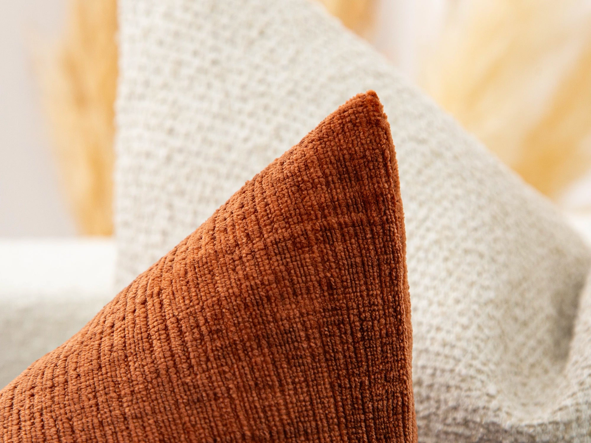 Rust Chenille Pillow Cover – Cozy