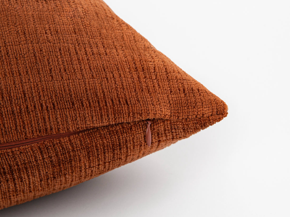 Rust Chenille Pillow Cover – Cozy
