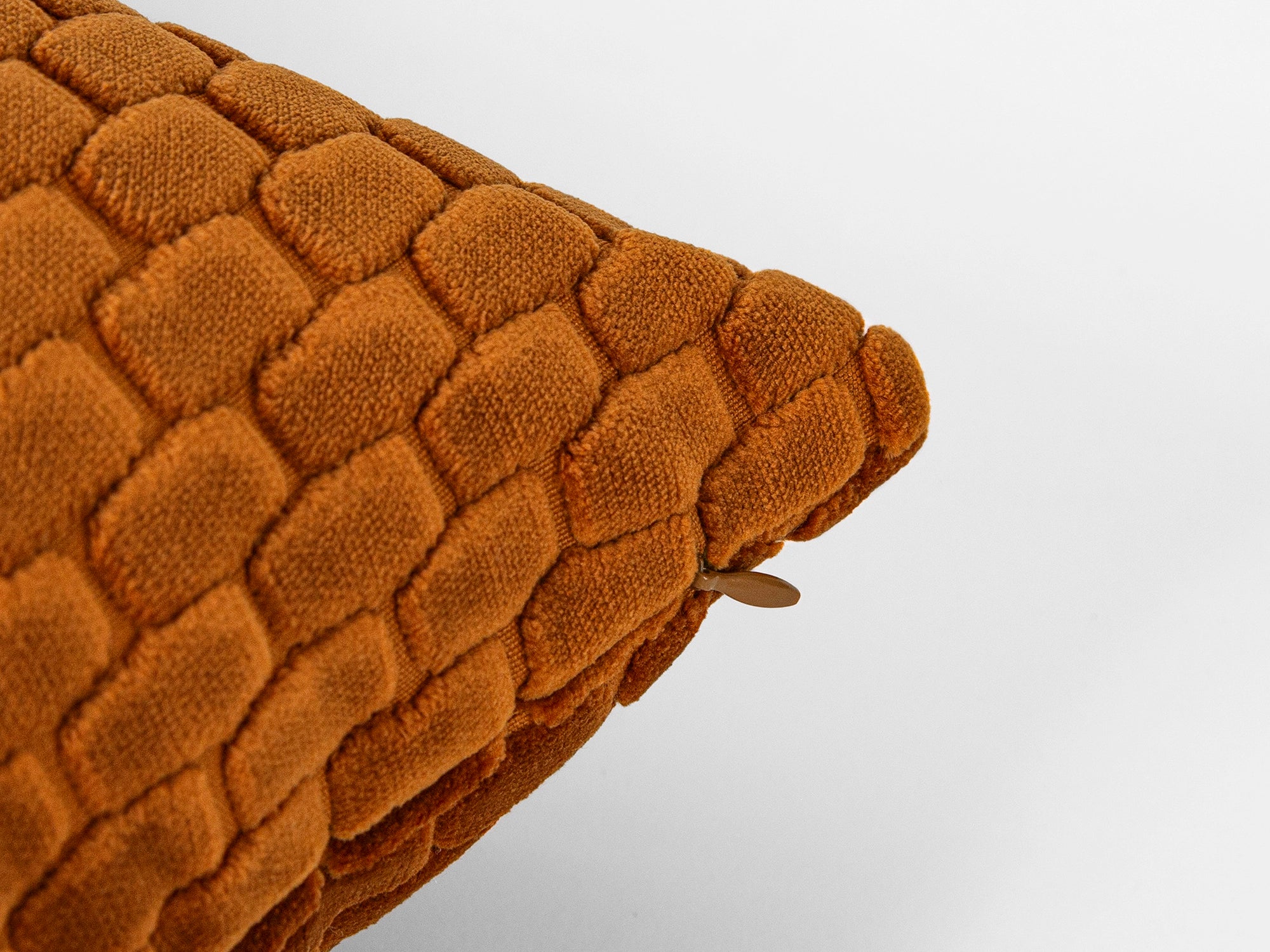 Rust Brick Textured Pillow Cover