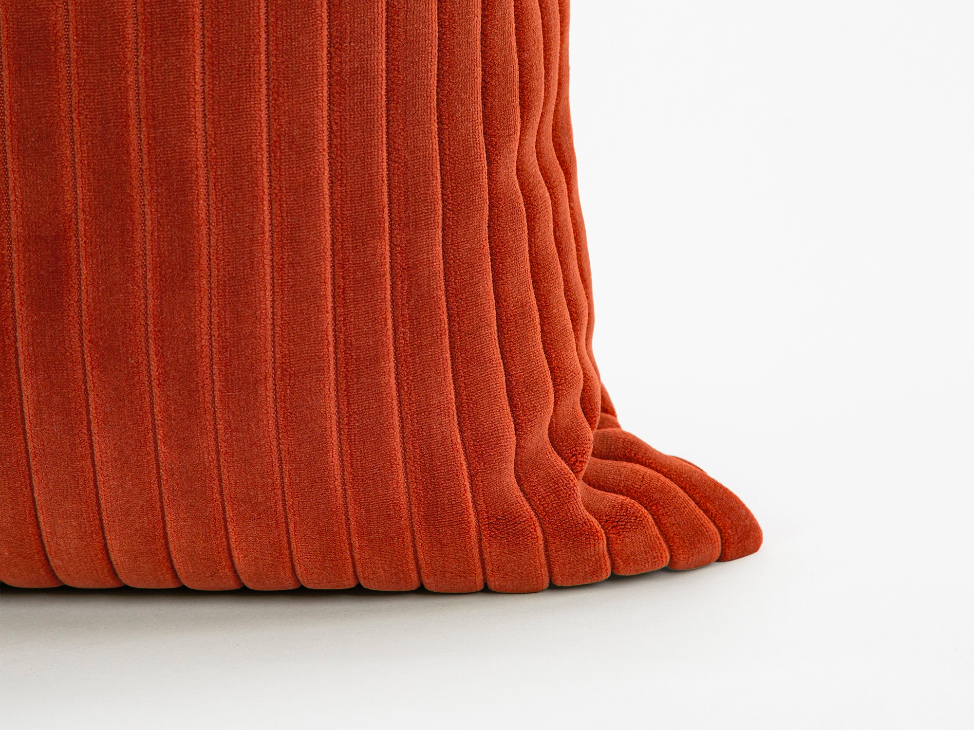 Rust Orange Corduroy Velvet Pillow Cover