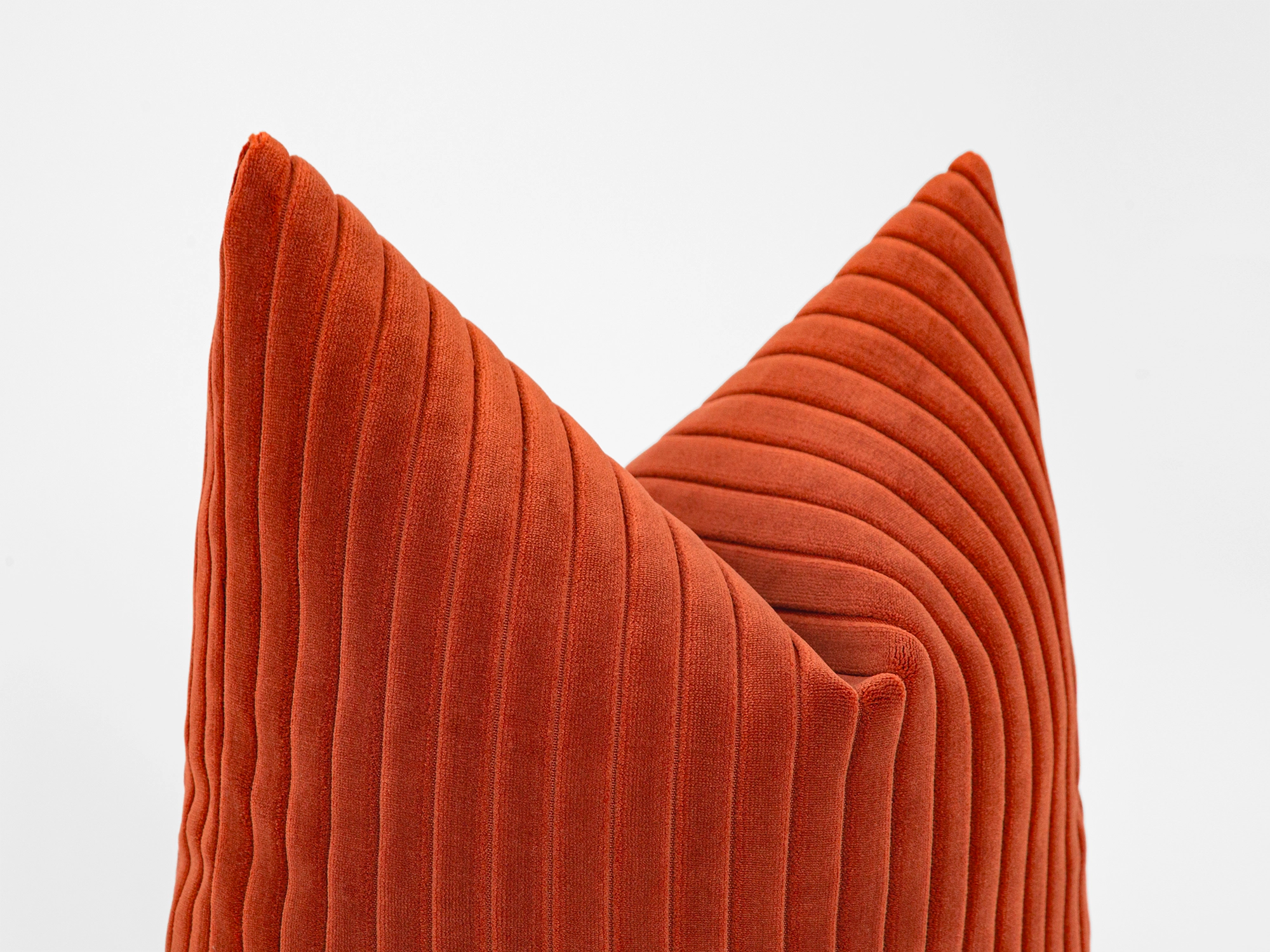 Rust Orange Corduroy Velvet Pillow Cover
