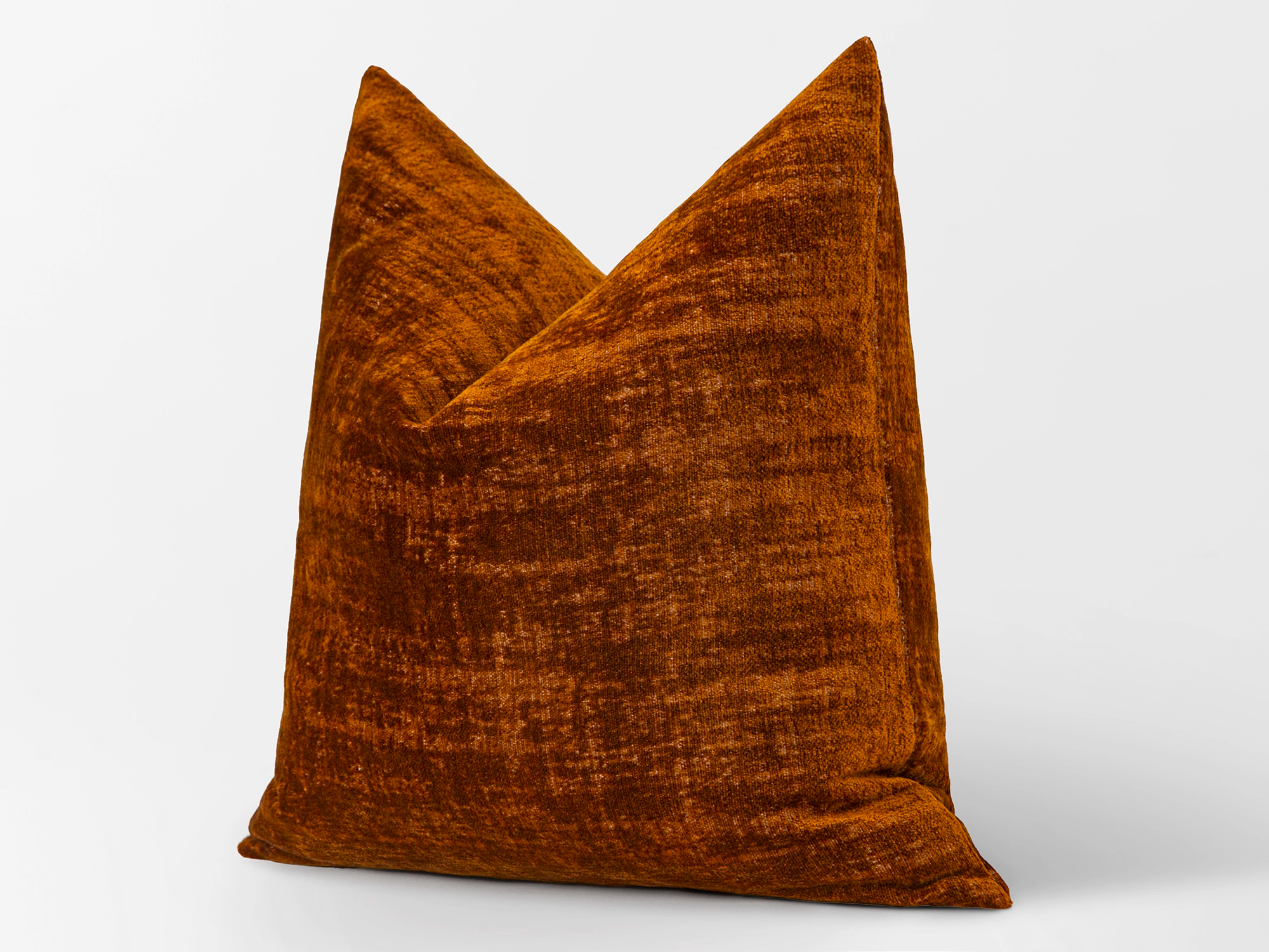 Rust Orange Textured Pillow Cover