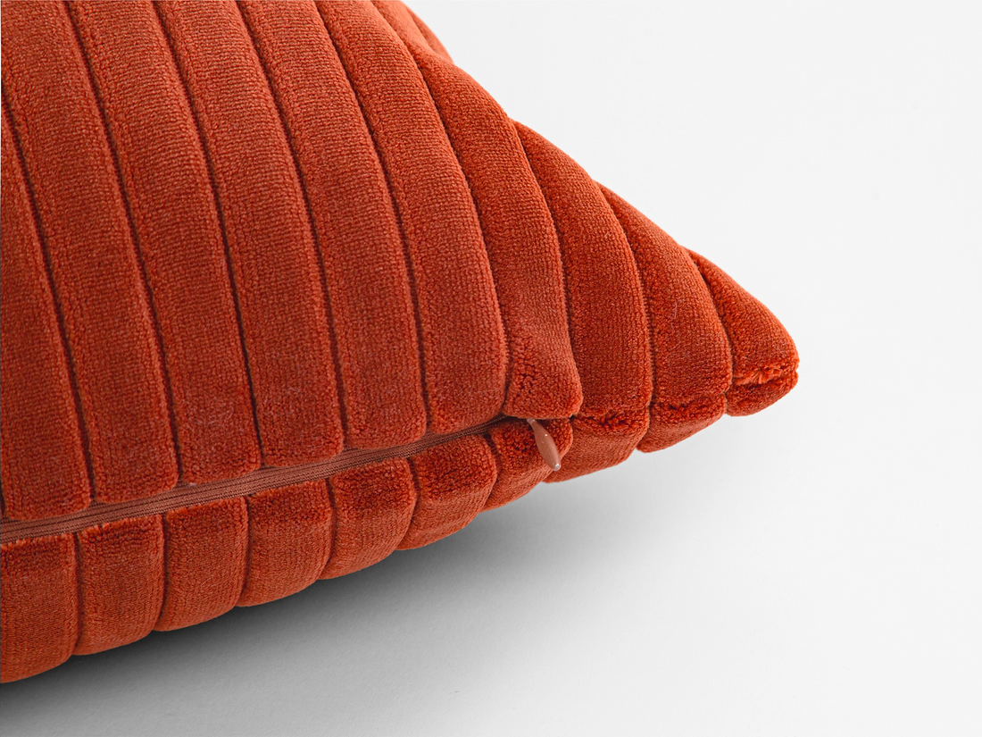 Rust Orange Corduroy Velvet Pillow Cover
