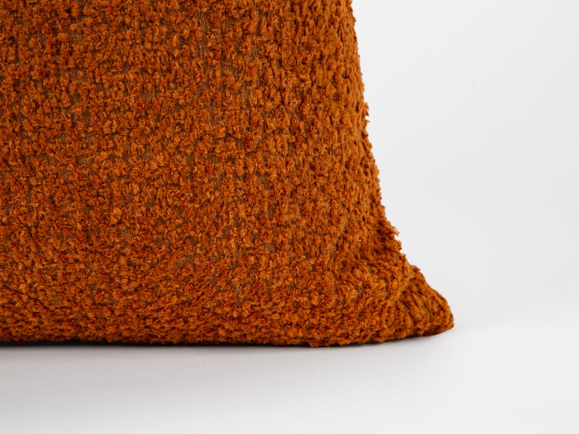 Rust Orange Plush Pillow Cover - Teddy