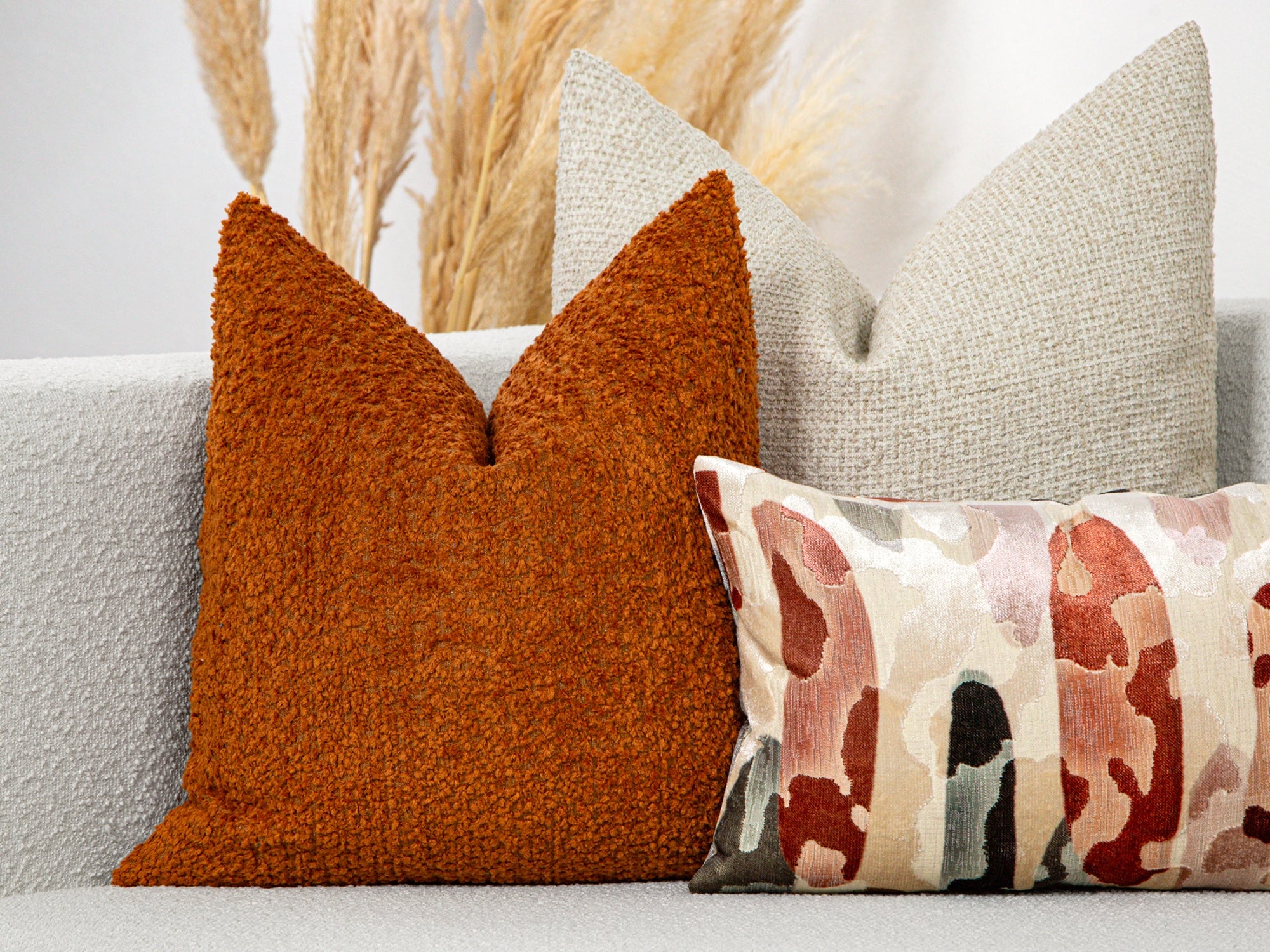 Rust Orange Plush Pillow Cover - Teddy