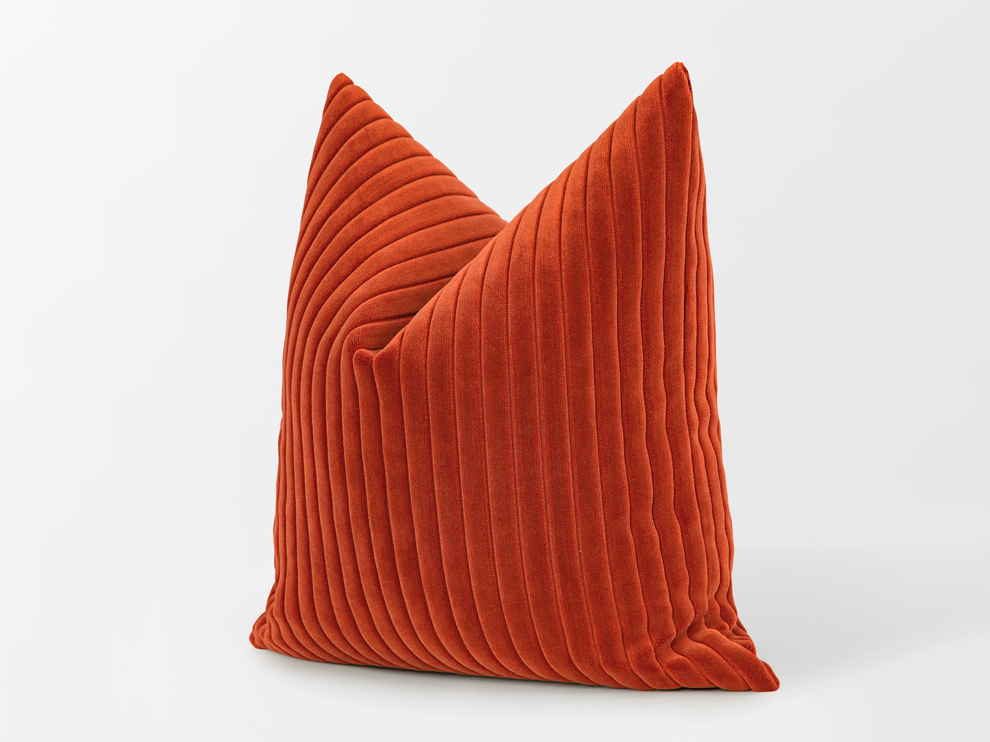 Rust Orange Corduroy Velvet Pillow Cover