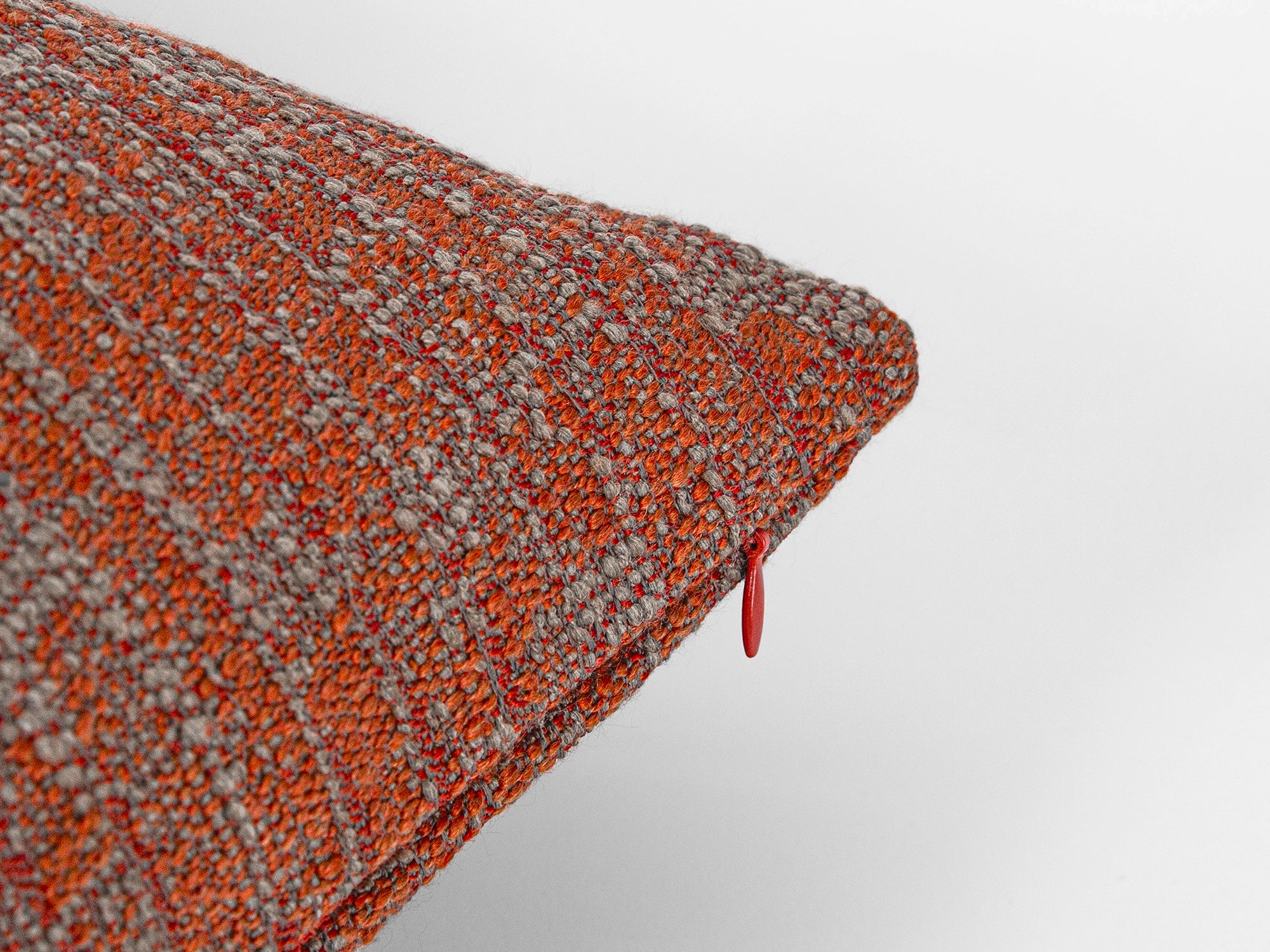 Brick Colored Woven Pillow Cover