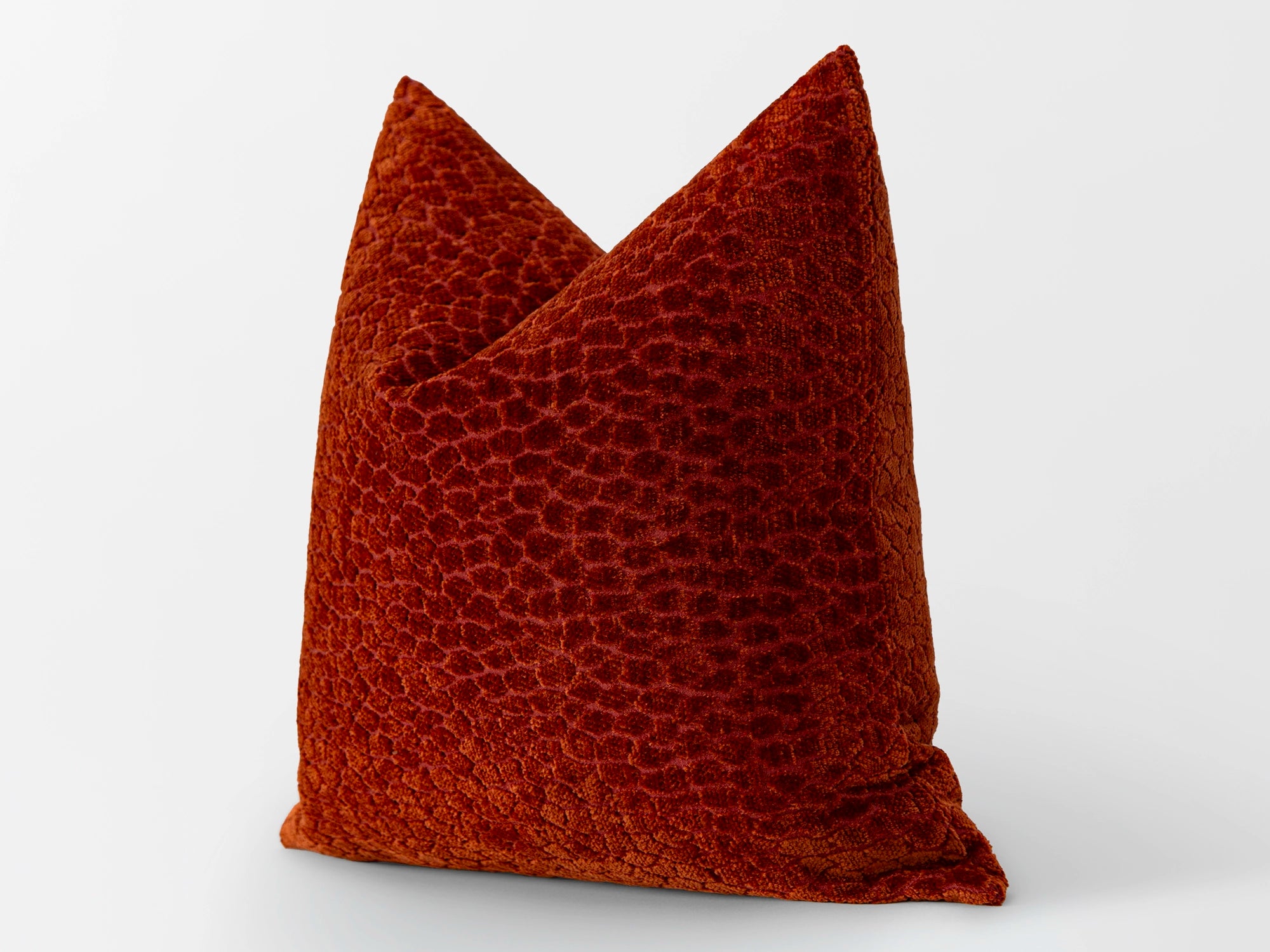 Rust Leopard Textured Pillow Cover