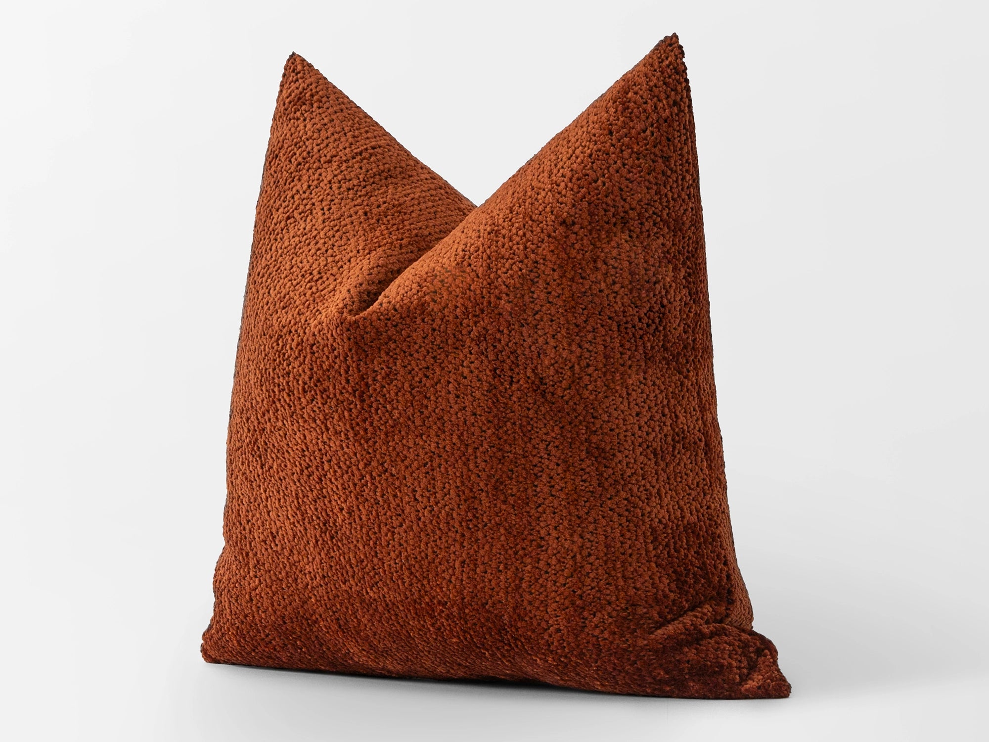 Rust Textured Soft Pillow Cover