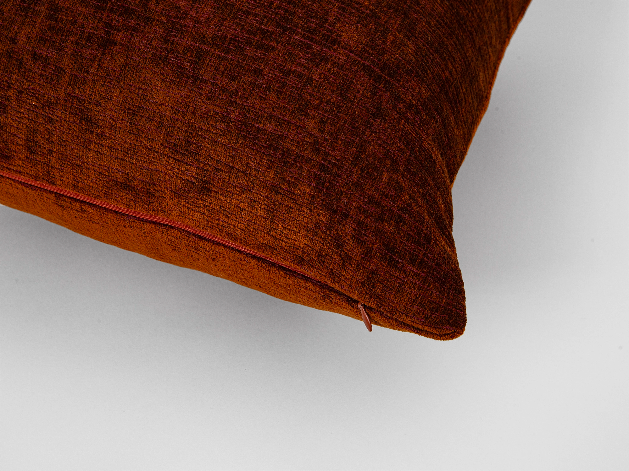 Rust Textured Throw Pillow Cover