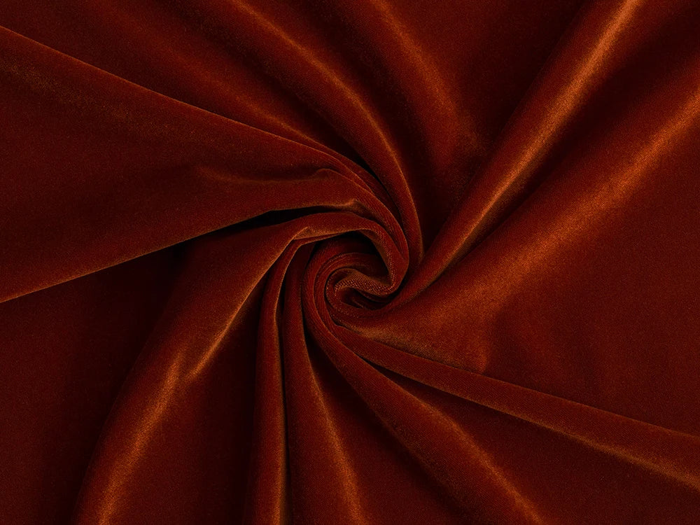 Rust Velvet Upholstery Fabric - Classic Velvet