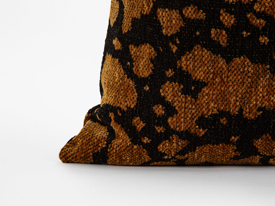 Saddle Brown Abstract Leopard Pillow Cover