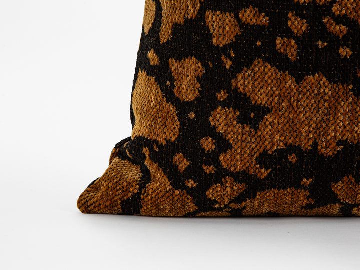 Saddle Brown Abstract Leopard Pillow Cover