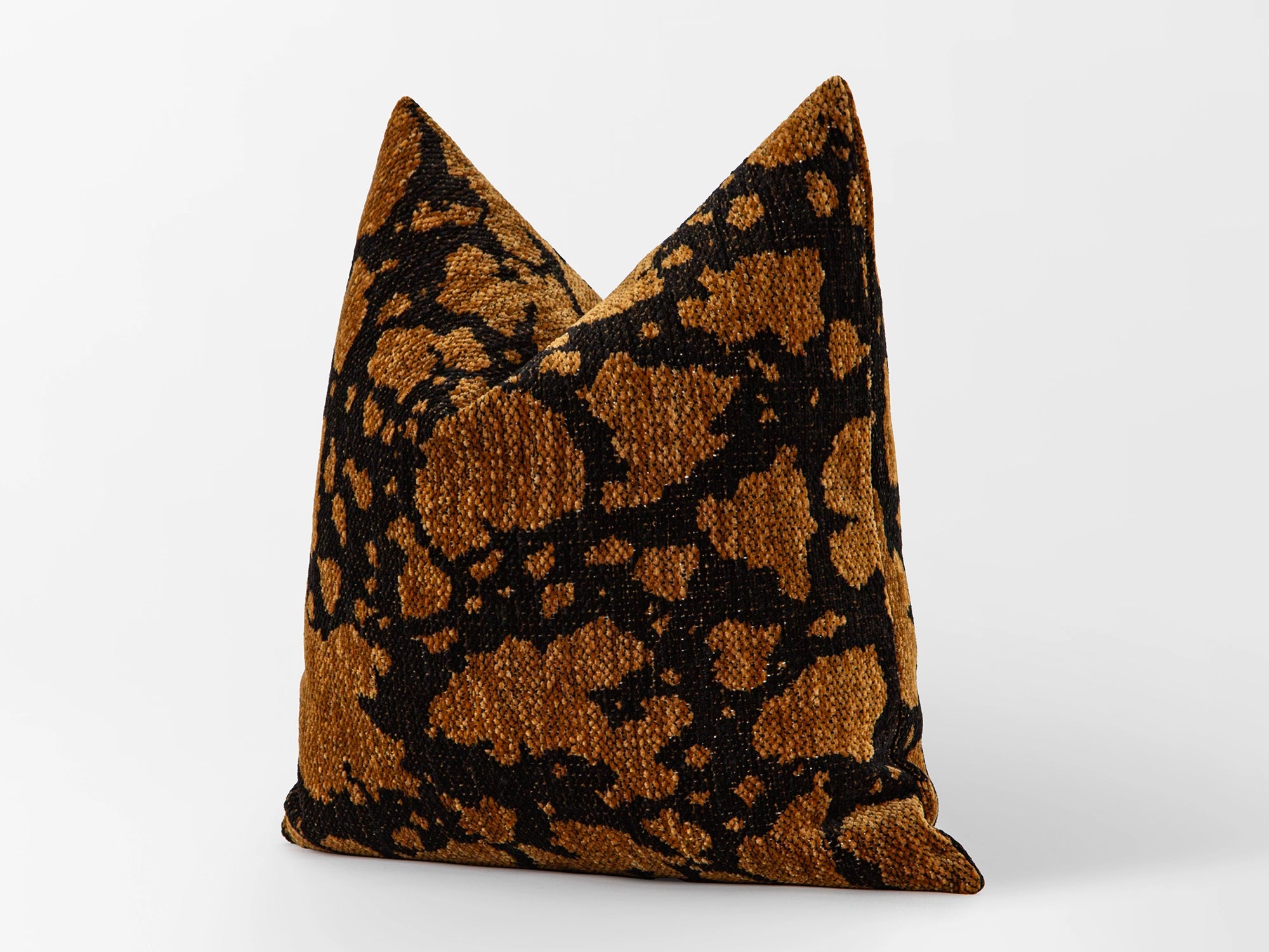 Saddle Brown Abstract Leopard Pillow Cover