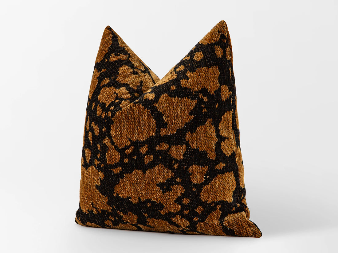 Saddle Brown Abstract Leopard Pillow Cover