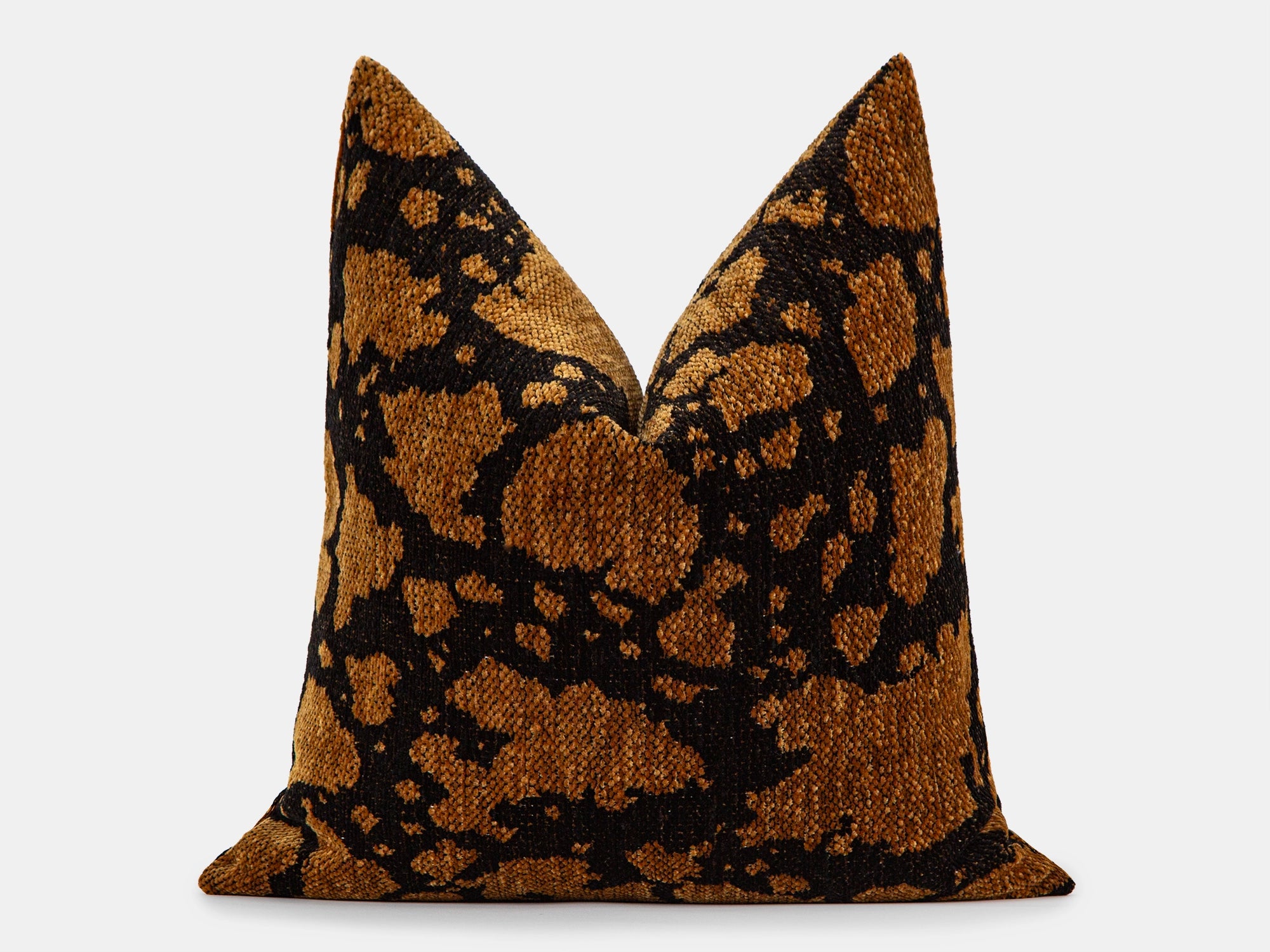 Saddle Brown Abstract Leopard Pillow Cover