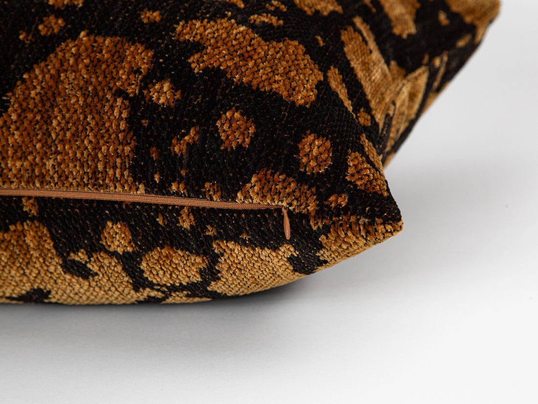 Saddle Brown Abstract Leopard Pillow Cover
