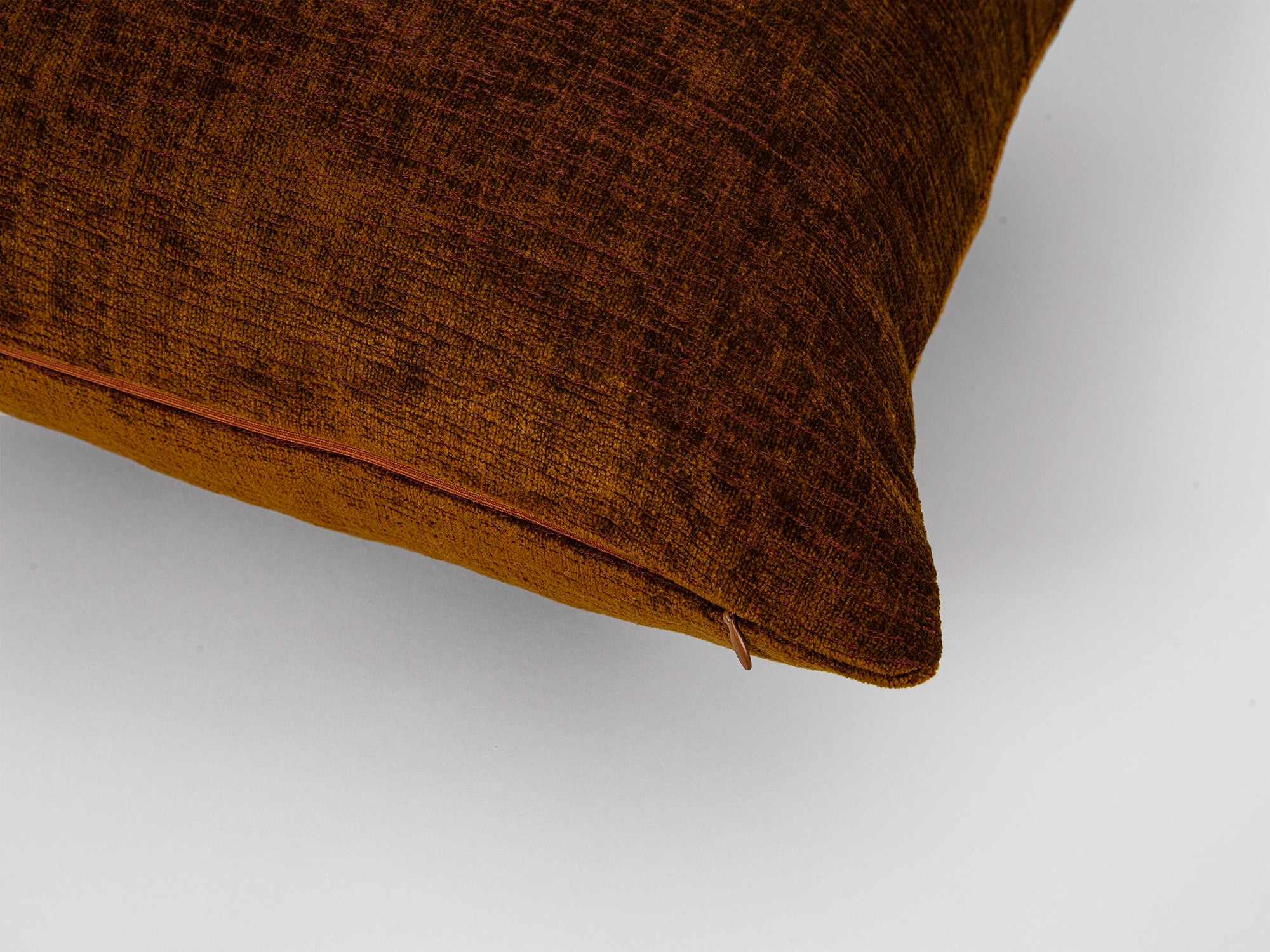 Saddle Brown Textured Pillow Cover
