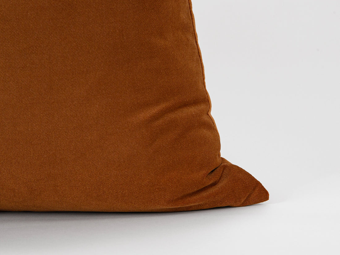 Saddle Brown Velvet Pillow Cover