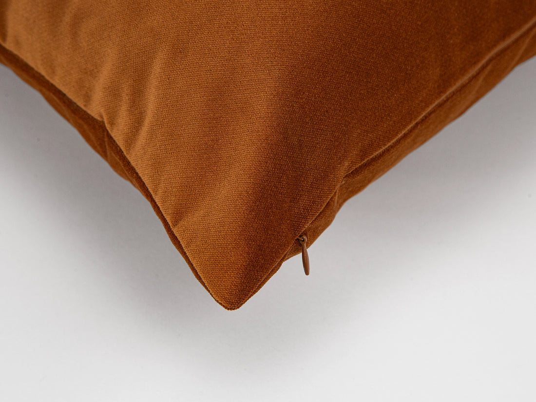 Saddle Brown Velvet Pillow Cover