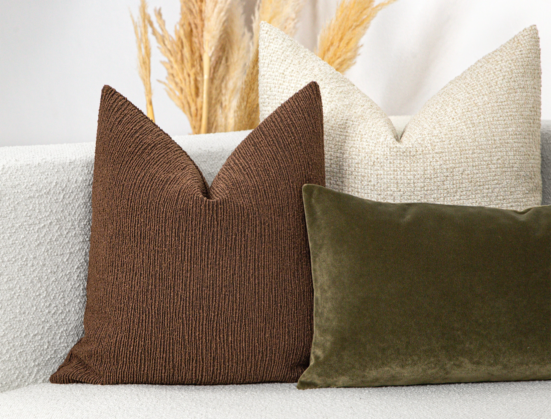 Saddle Brown Linear Pillow Cover - District