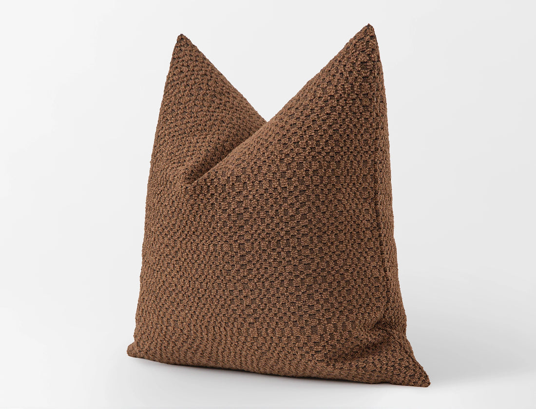 Saddle Brown Tactile Pillow Cover - District