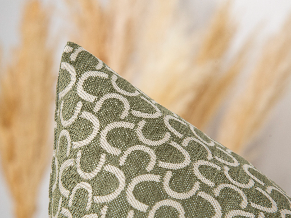 Sage Green Arc Pattern Pillow Cover