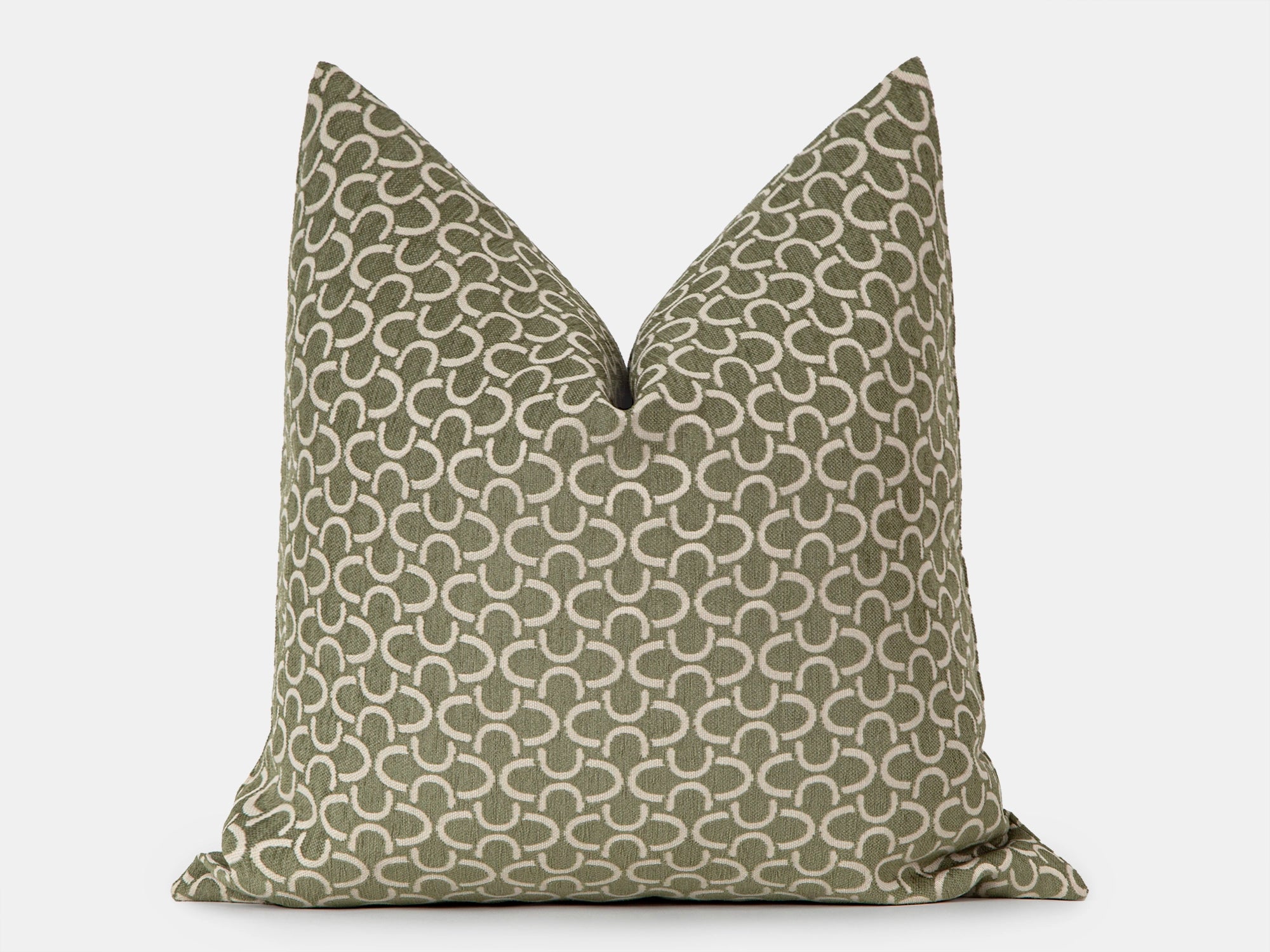 Sage Green Arc Pattern Pillow Cover
