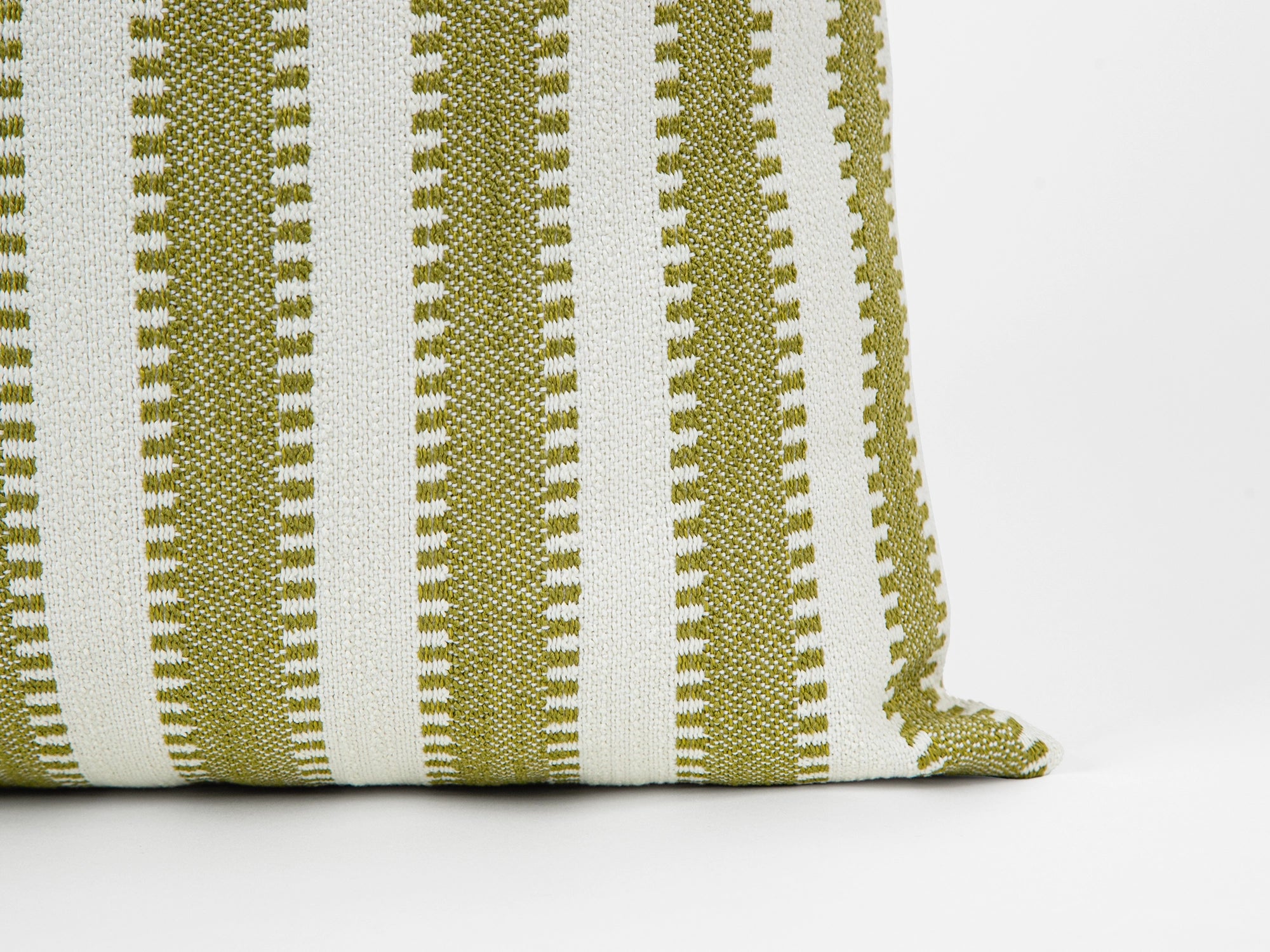 Sage Woven Stripe Outdoor Pillow Cover