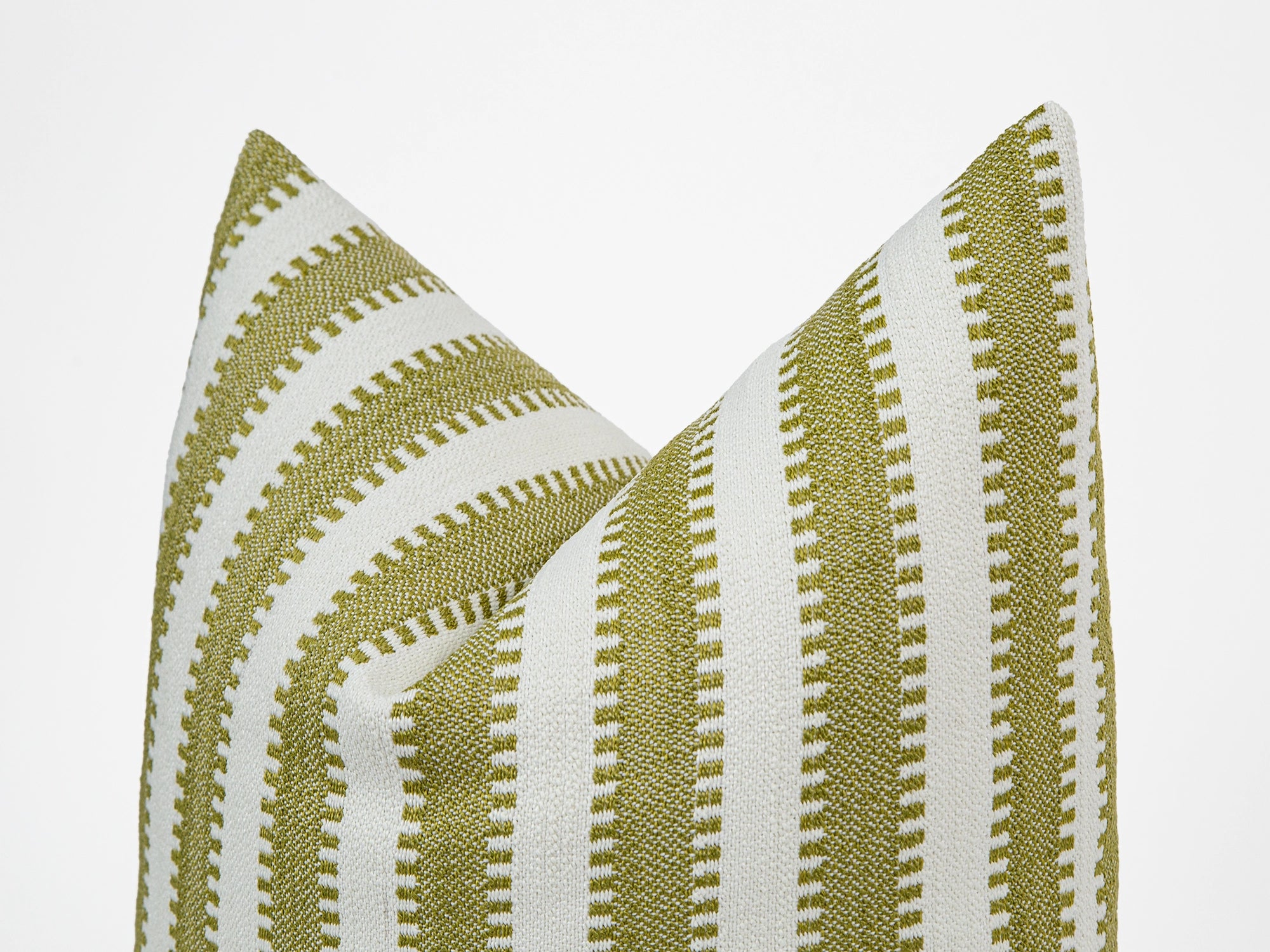 Sage Woven Stripe Outdoor Pillow Cover