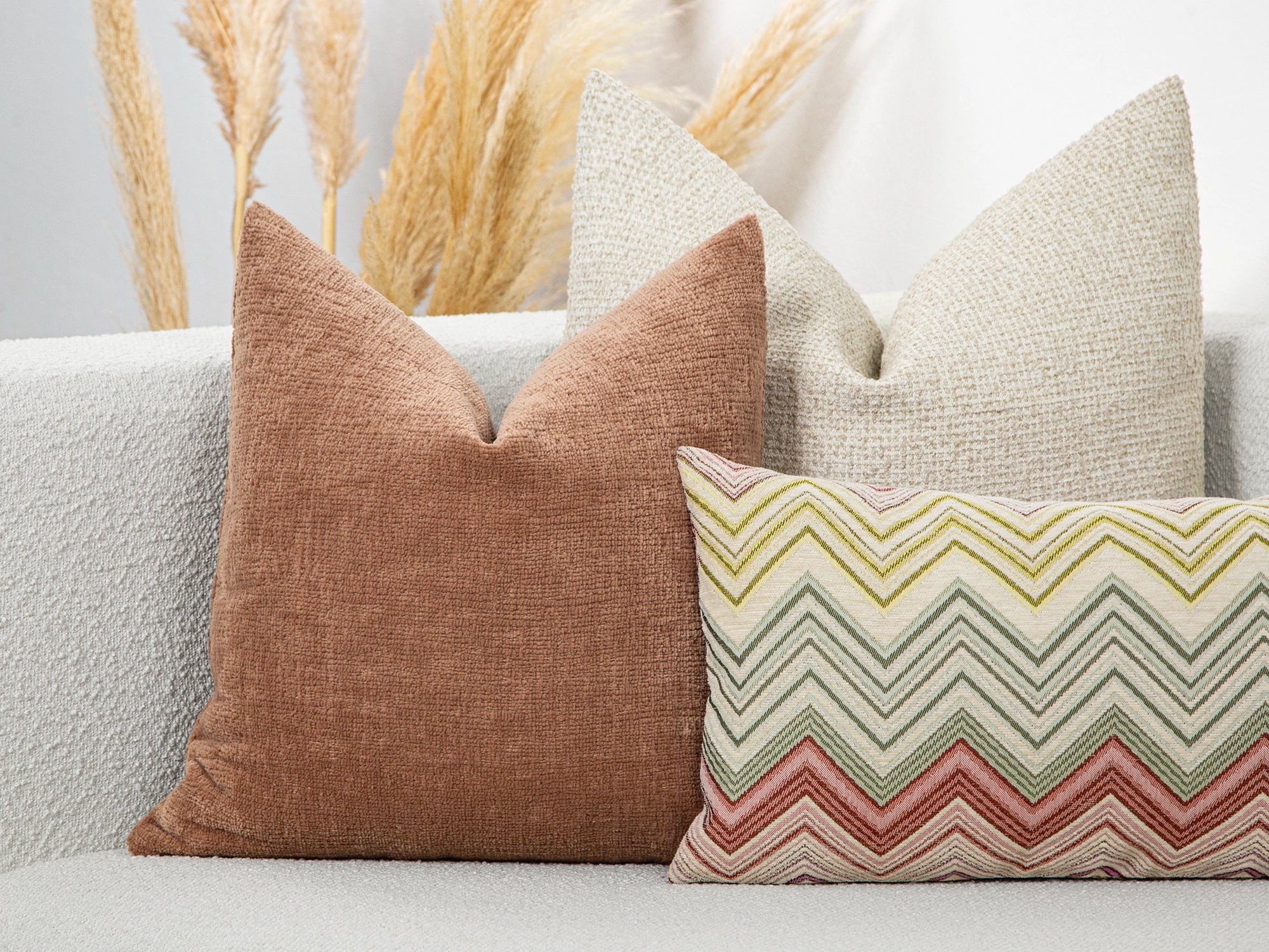Salmon Textured Soft Pillow Cover