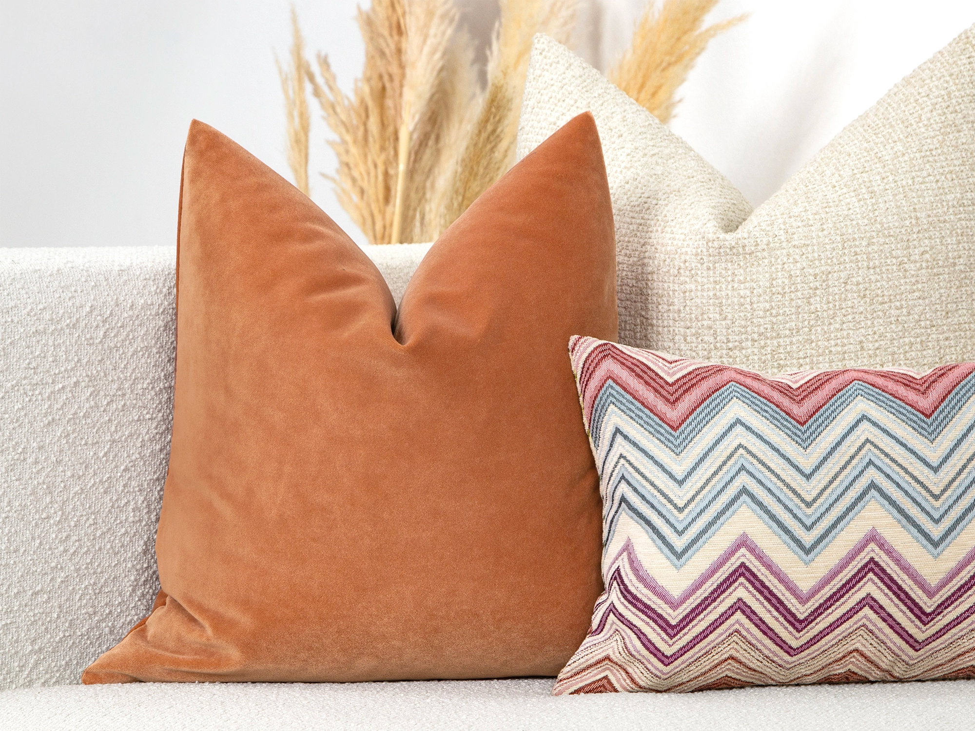 Salmon Velvet Pillow Cover
