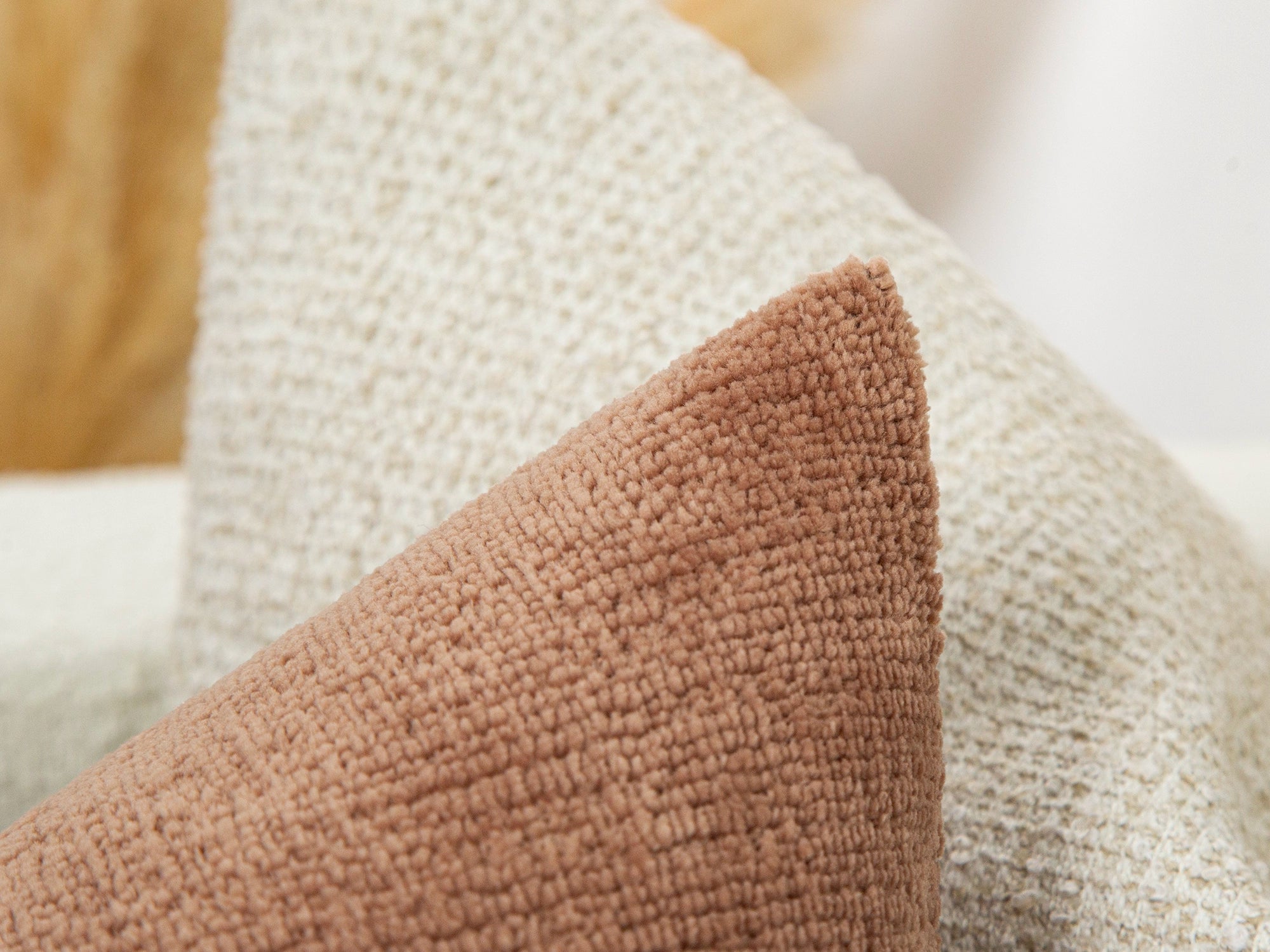 Salmon Textured Soft Pillow Cover