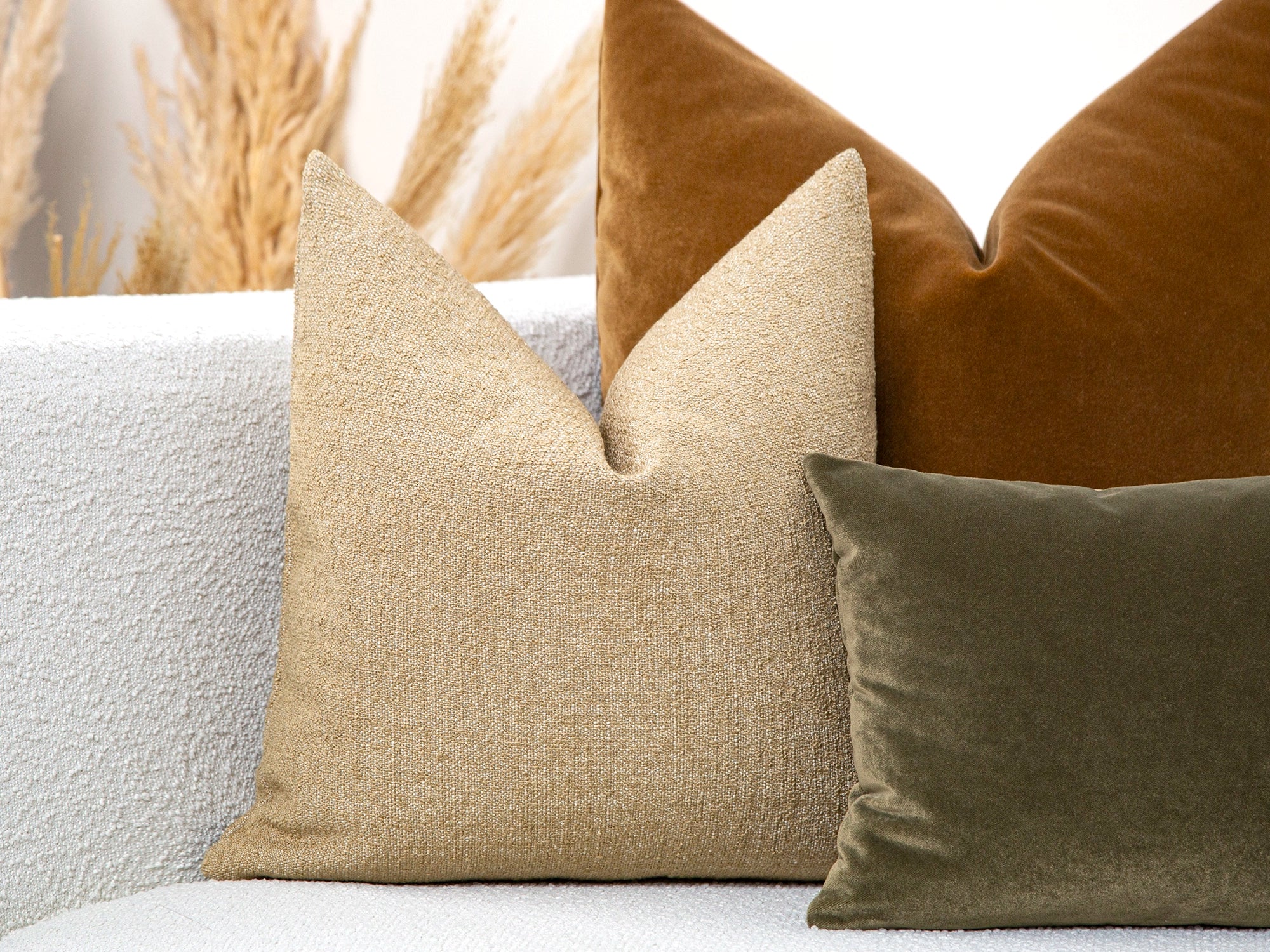 Sand Beige Textured Pillow Cover