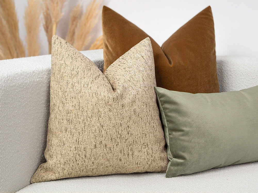 Sandy Beige Boho Linen Pillow Cover