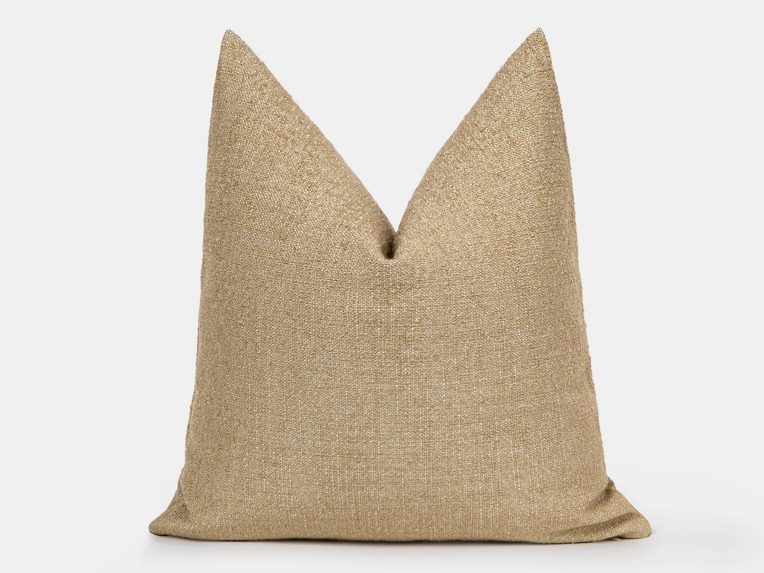 Sand Beige Textured Pillow Cover