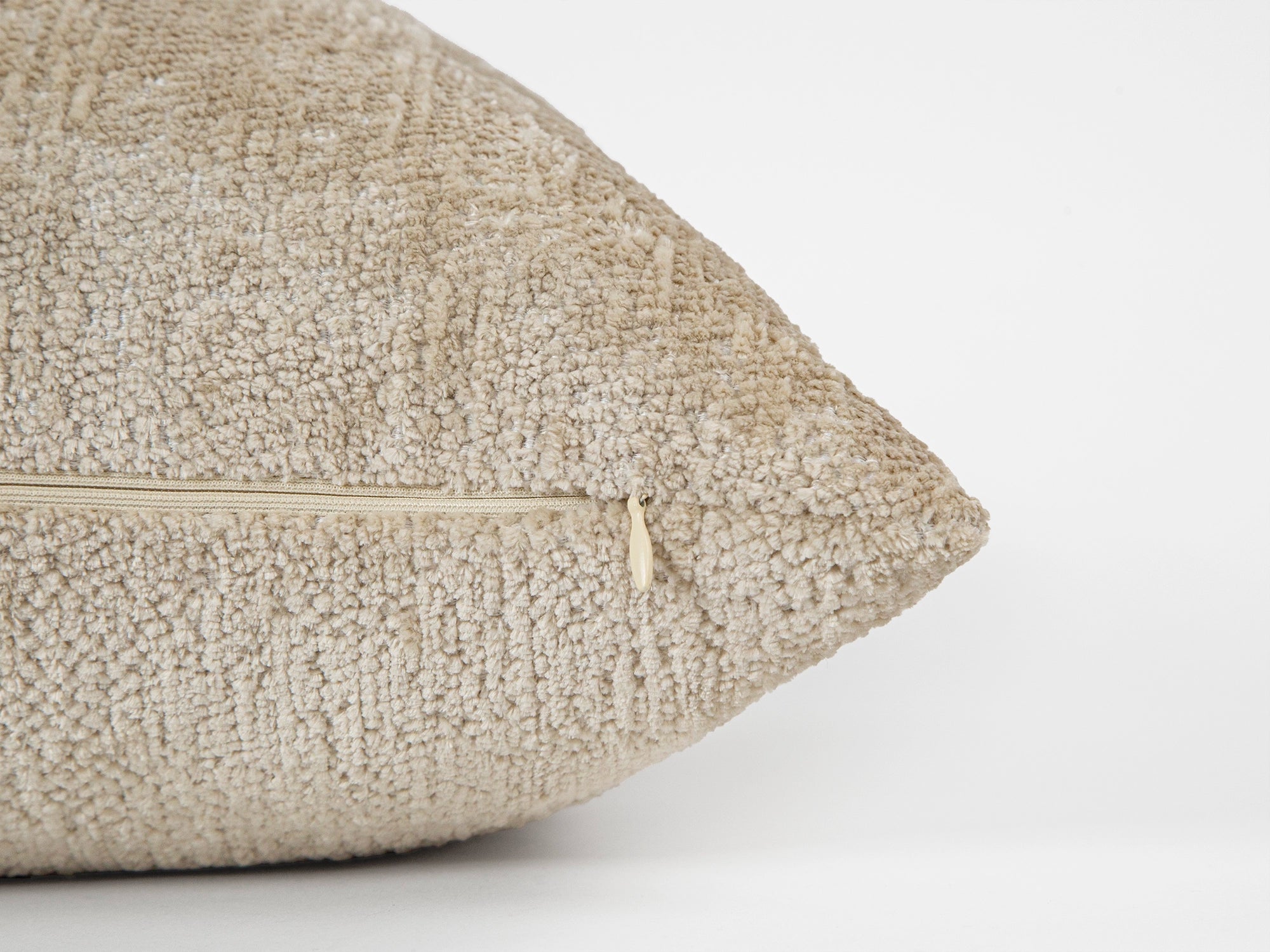 Sand Beige Textured Pillow Cover