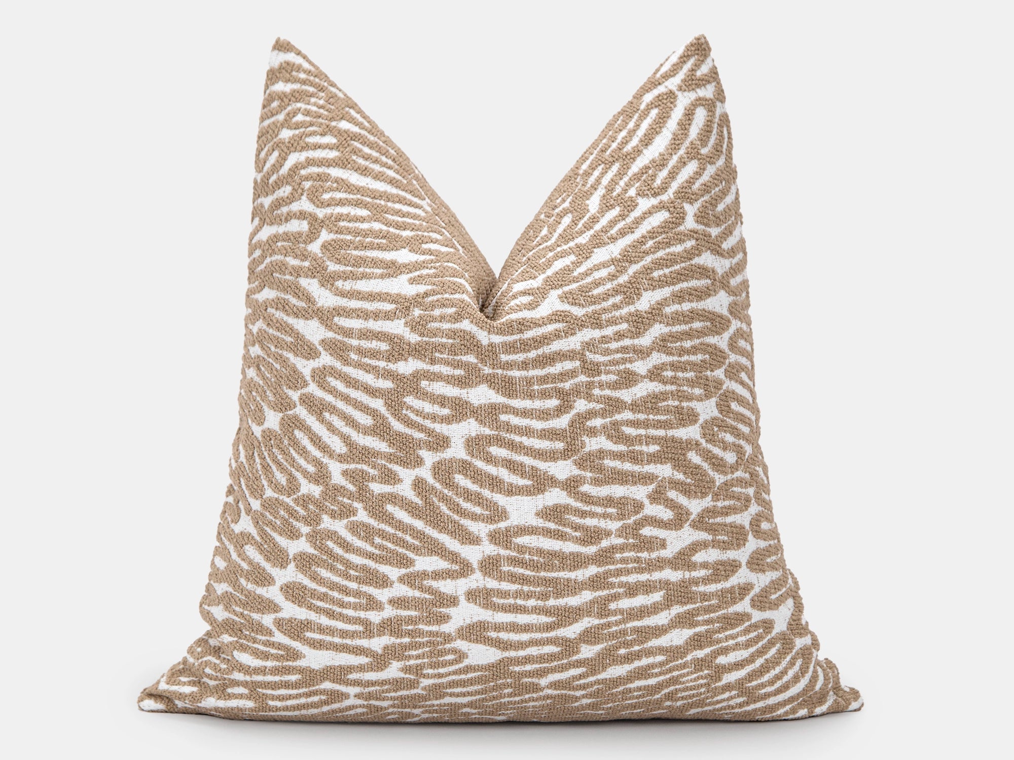Beige Abstract Textured Pillow Cover