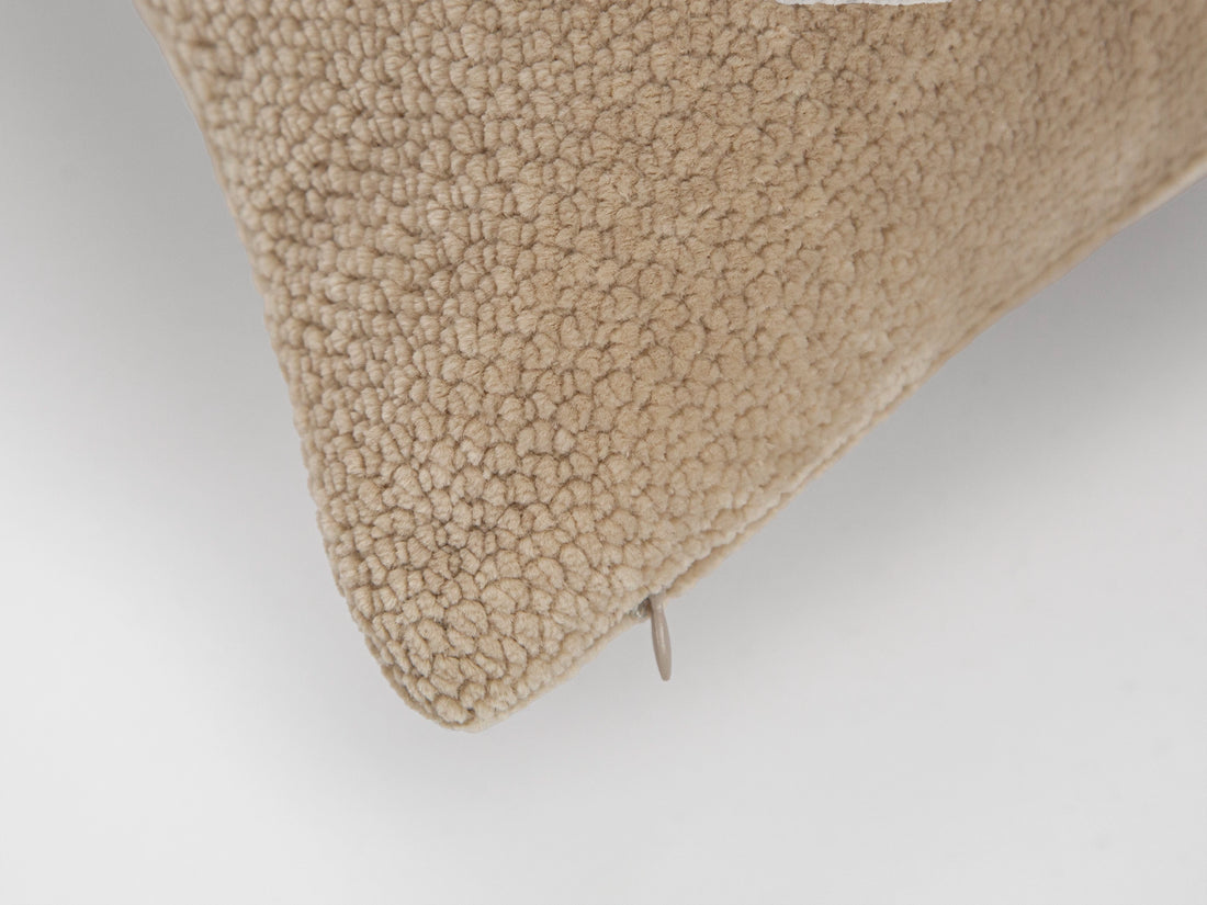 Sand Beige Textured Pillow Cover