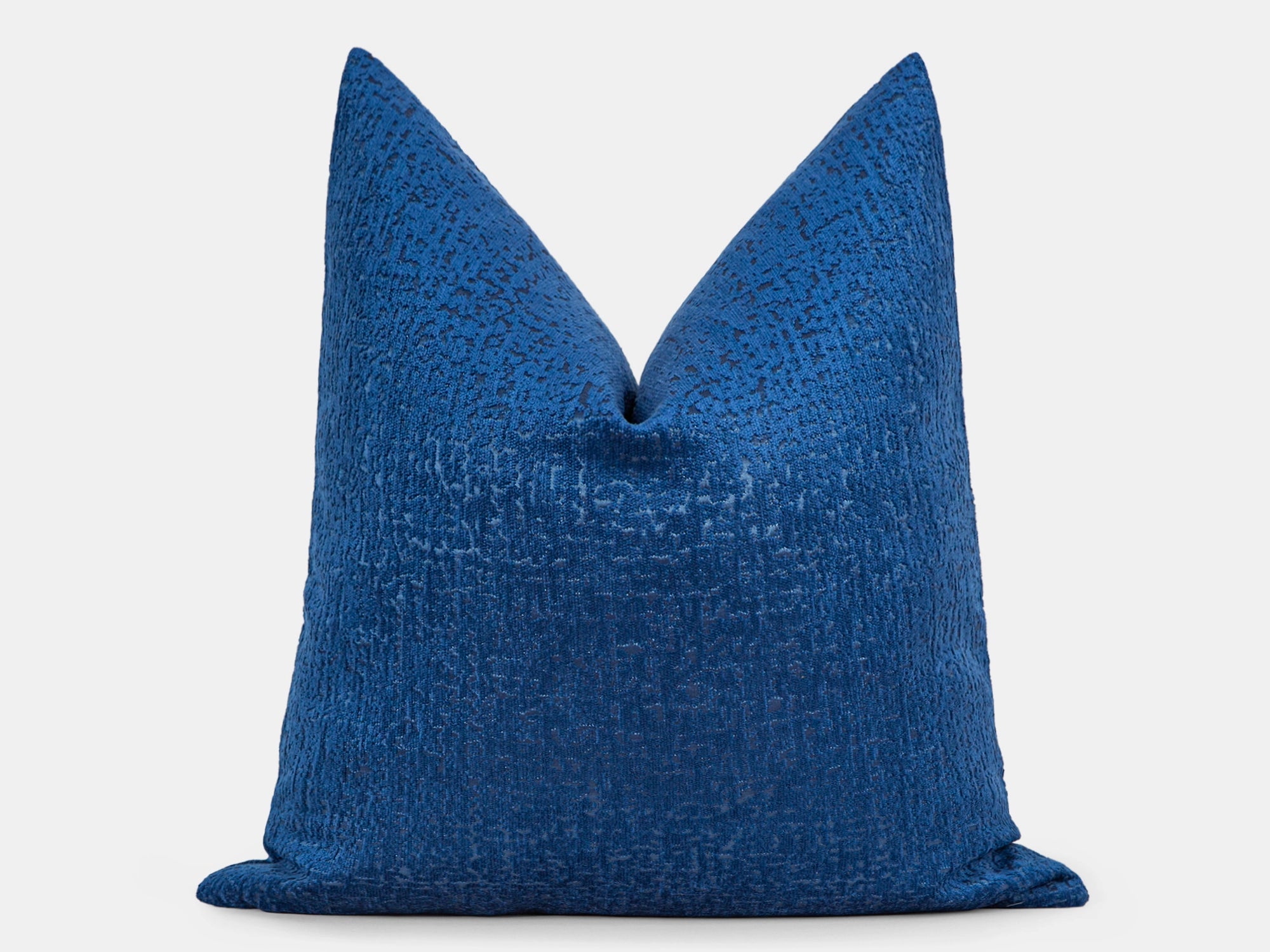 Sax Blue Woven Pillow Cover