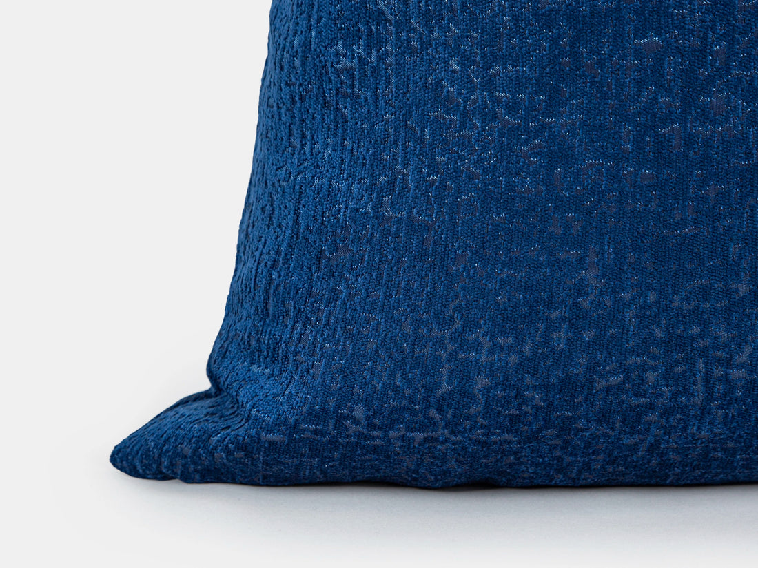 Sax Blue Woven Pillow Cover