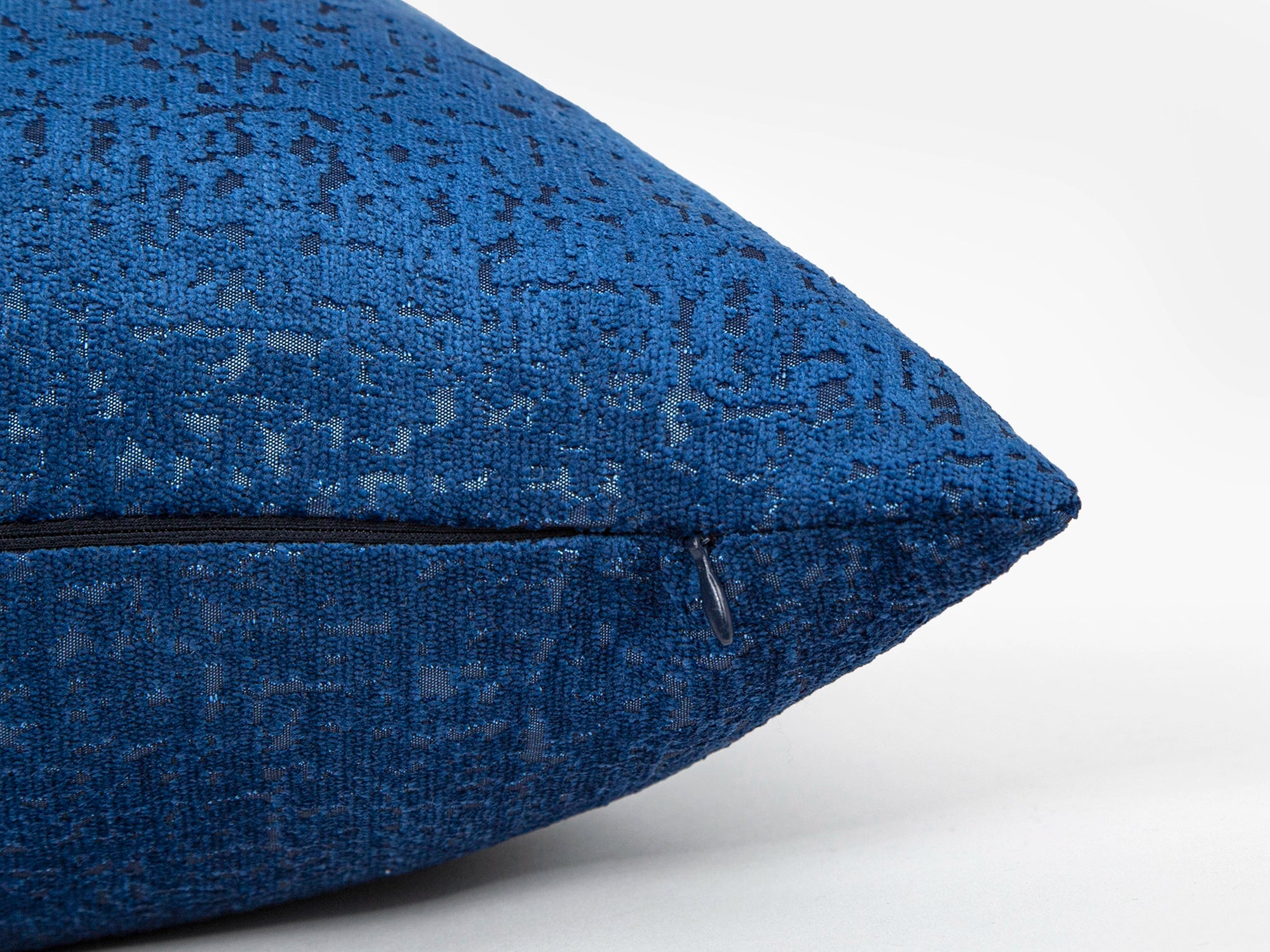 Sax Blue Woven Pillow Cover
