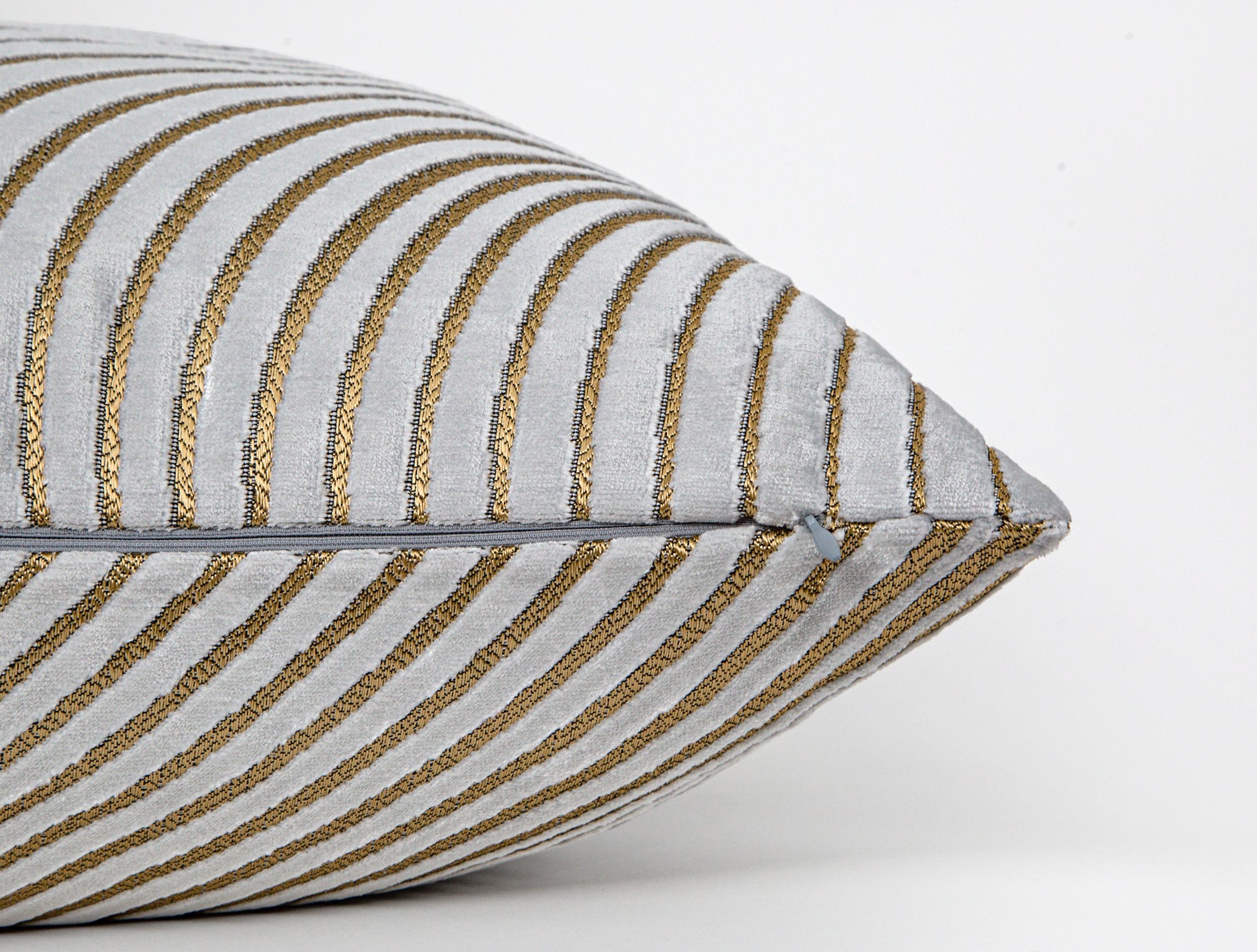 Silver Cut Velvet Luxury Pillow Cover