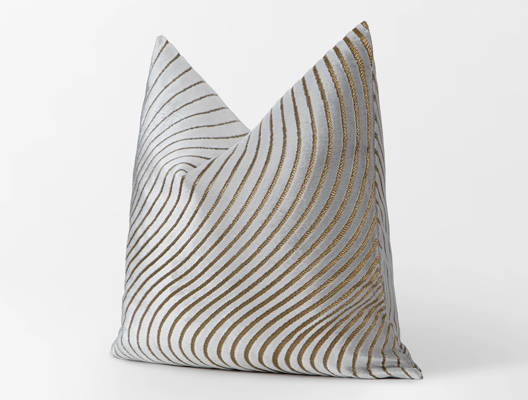 Silver Cut Velvet Luxury Pillow Cover