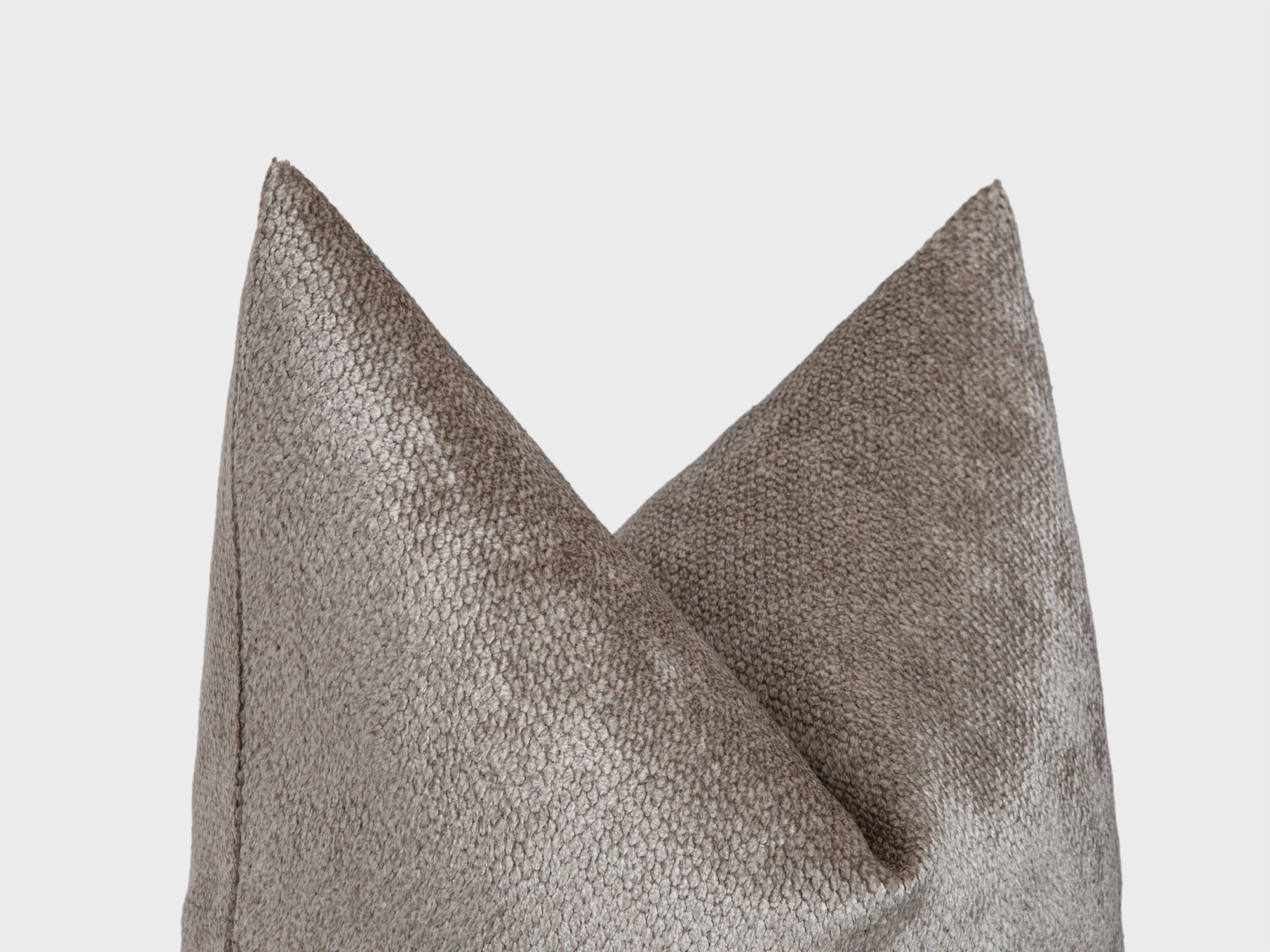 Silver Taupe Lustrous Textured Pillow Cover