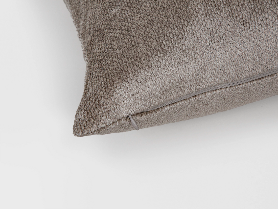 Silver Taupe Lustrous Textured Pillow Cover