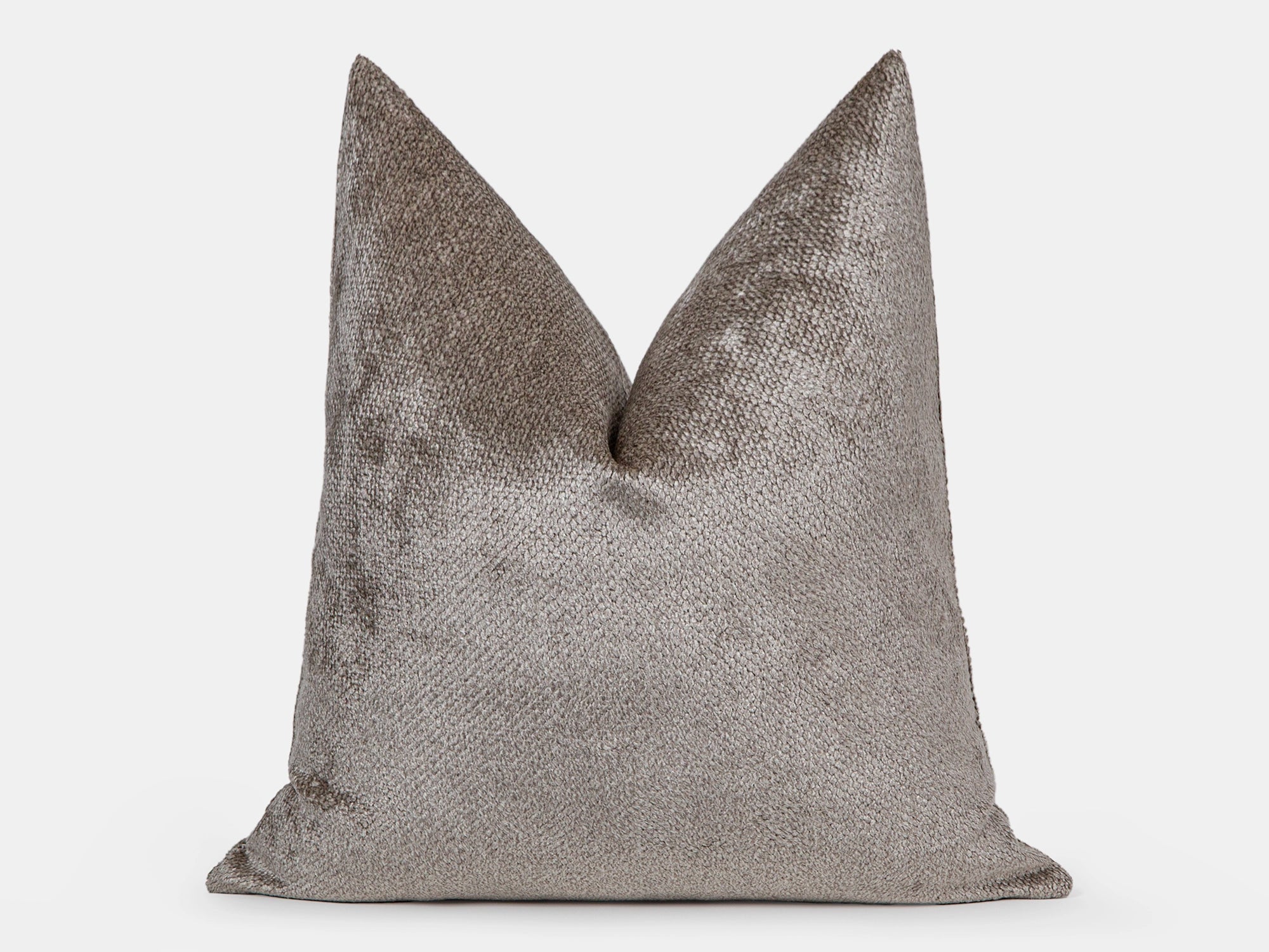 Silver Taupe Lustrous Textured Pillow Cover