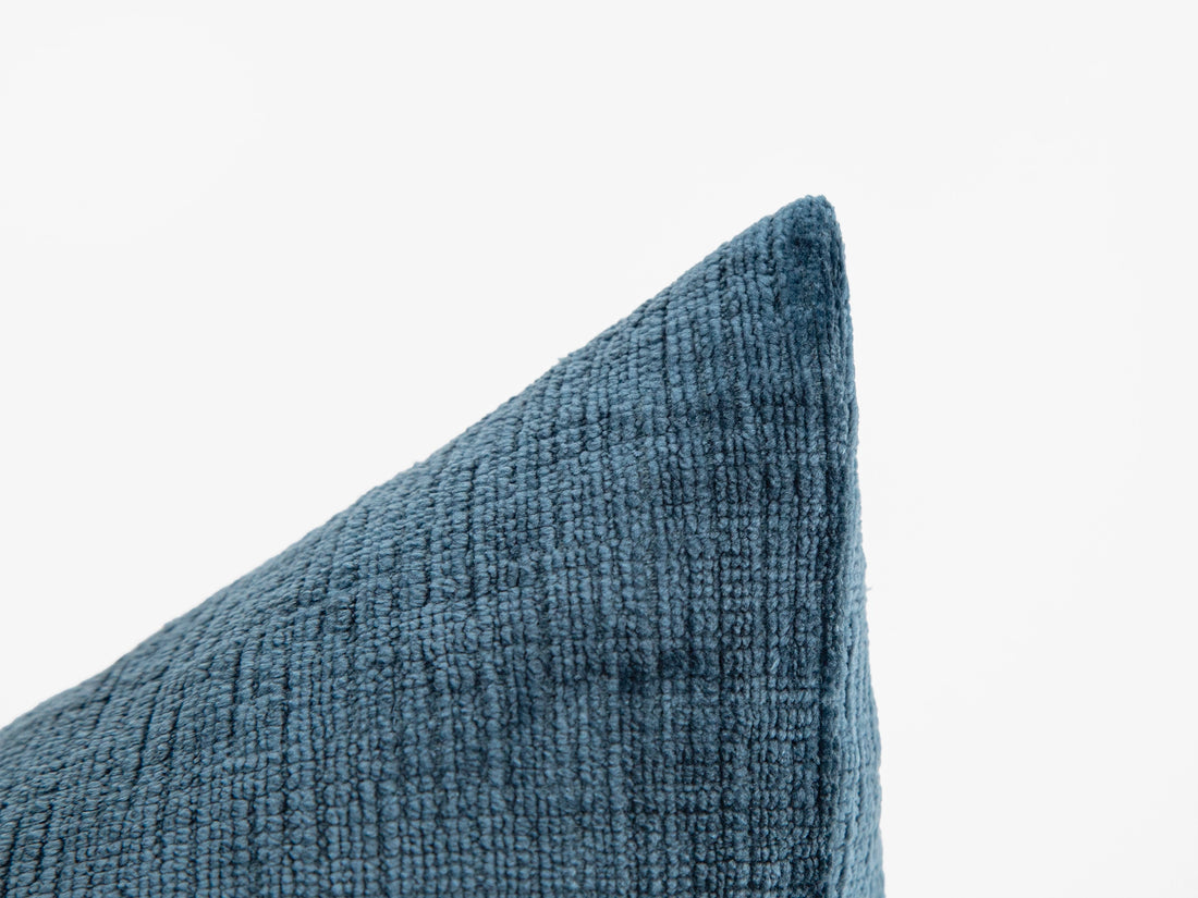 Sky Blue Chenille Pillow Cover - Cozy