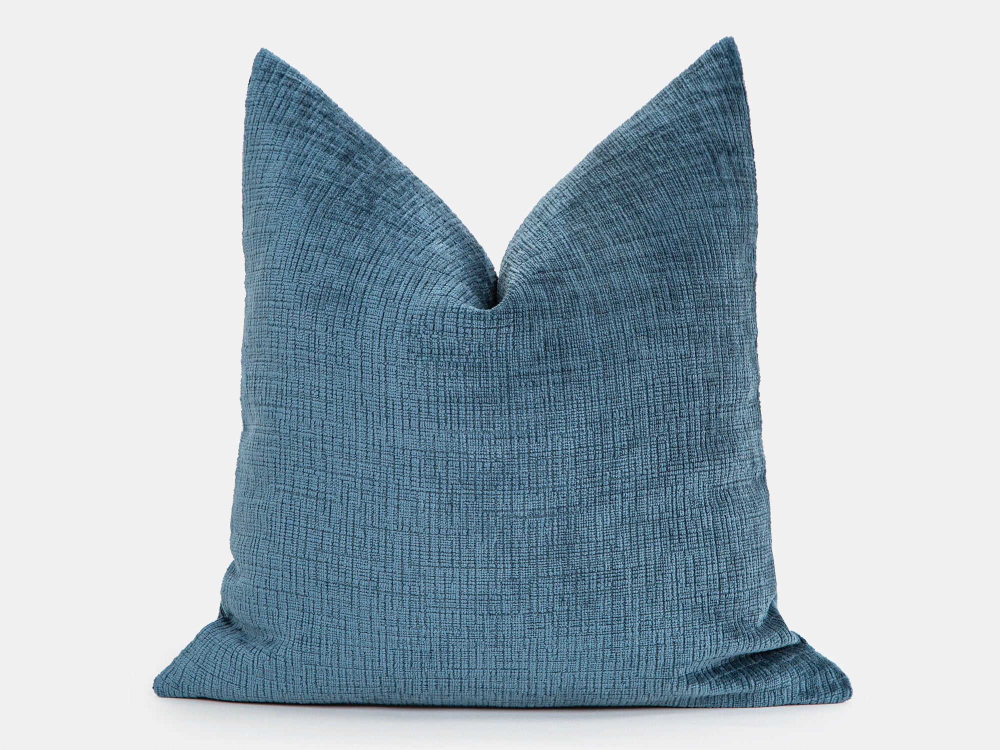 Sky Blue Chenille Pillow Cover - Cozy